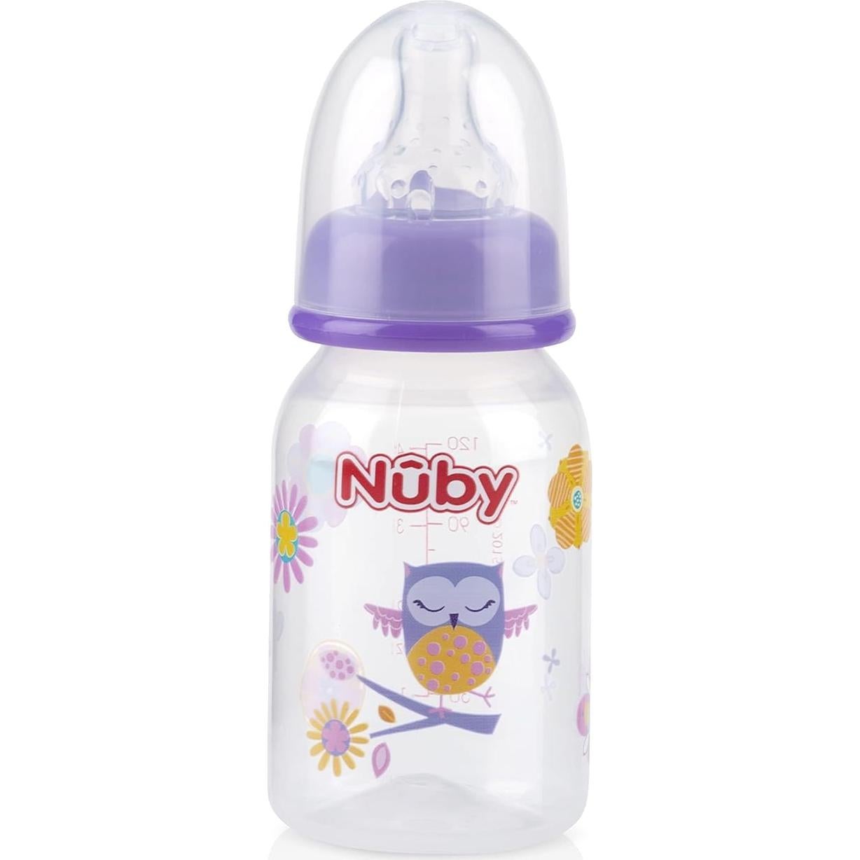 Botella Nuby 4 Onzas Sin Goteo con Pezón Silicona