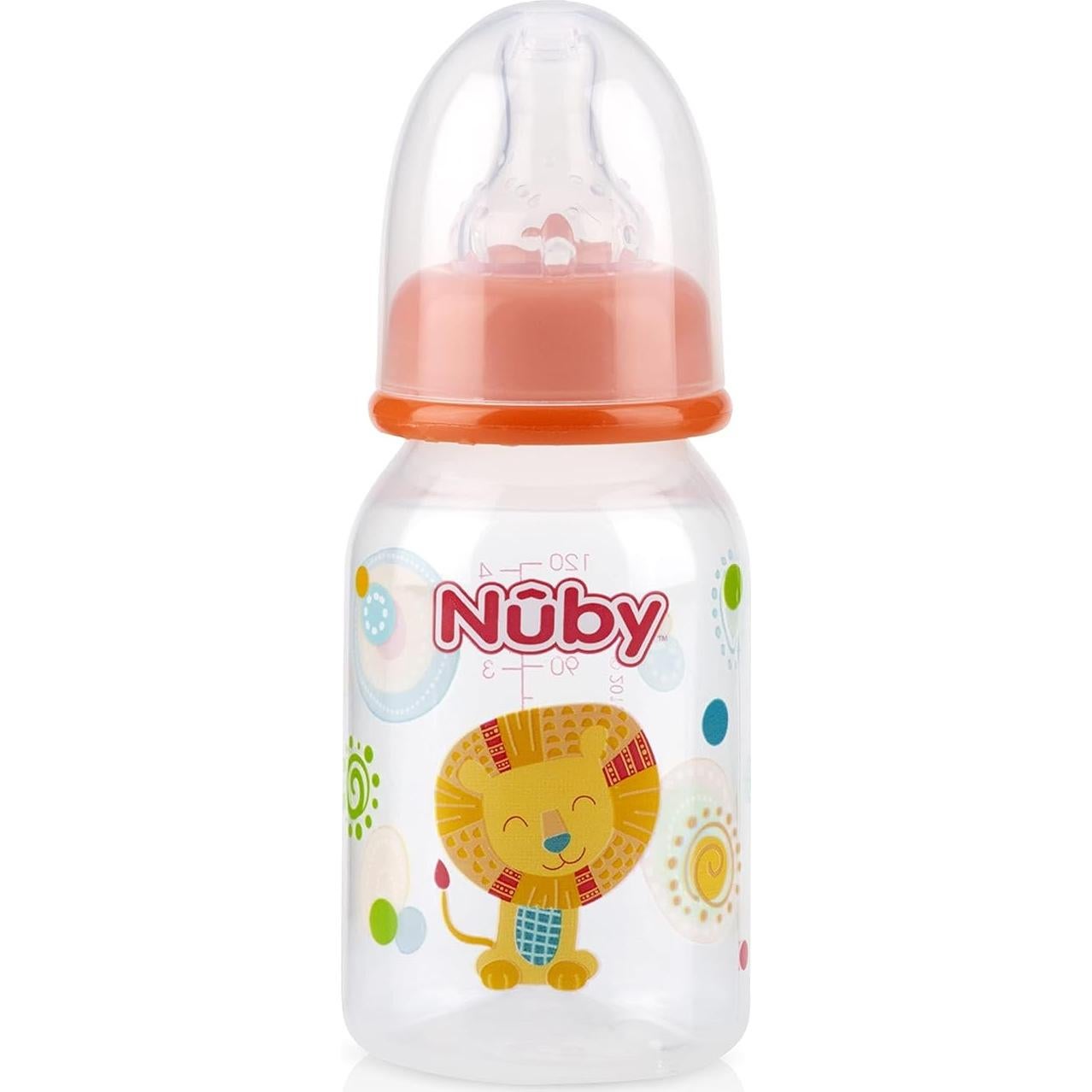 Botella Nuby 4 Onzas Sin Goteo con Pezón Silicona