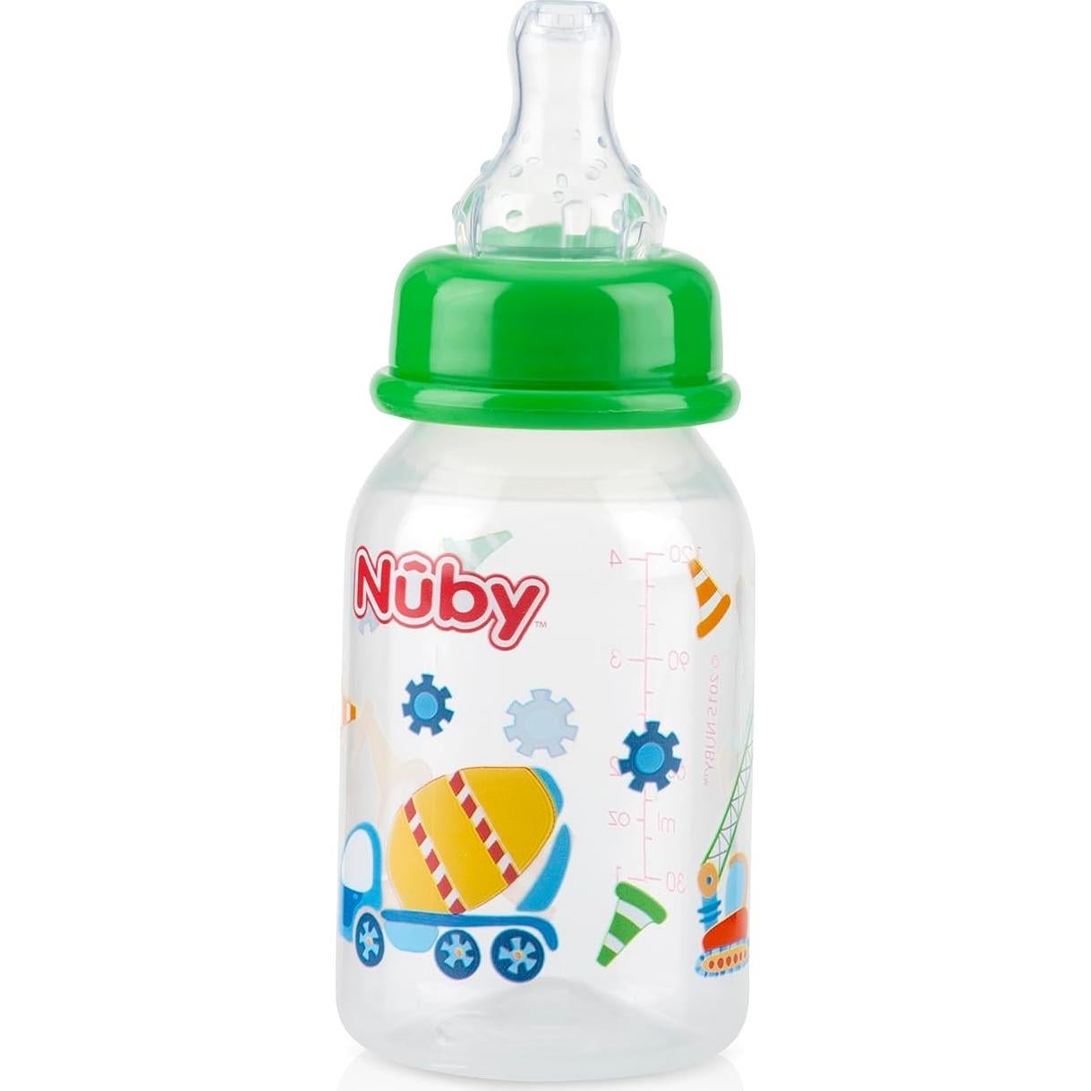 Botella Nuby 4 Onzas Sin Goteo con Pezón Silicona