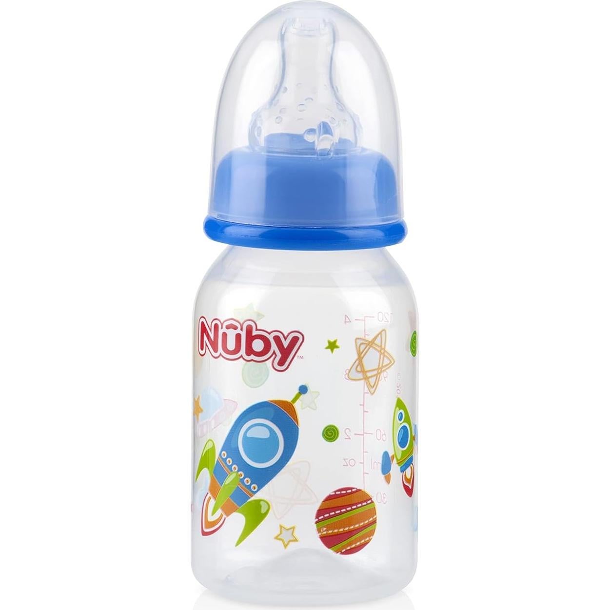 Botella Nuby 4 Onzas Sin Goteo con Pezón Silicona