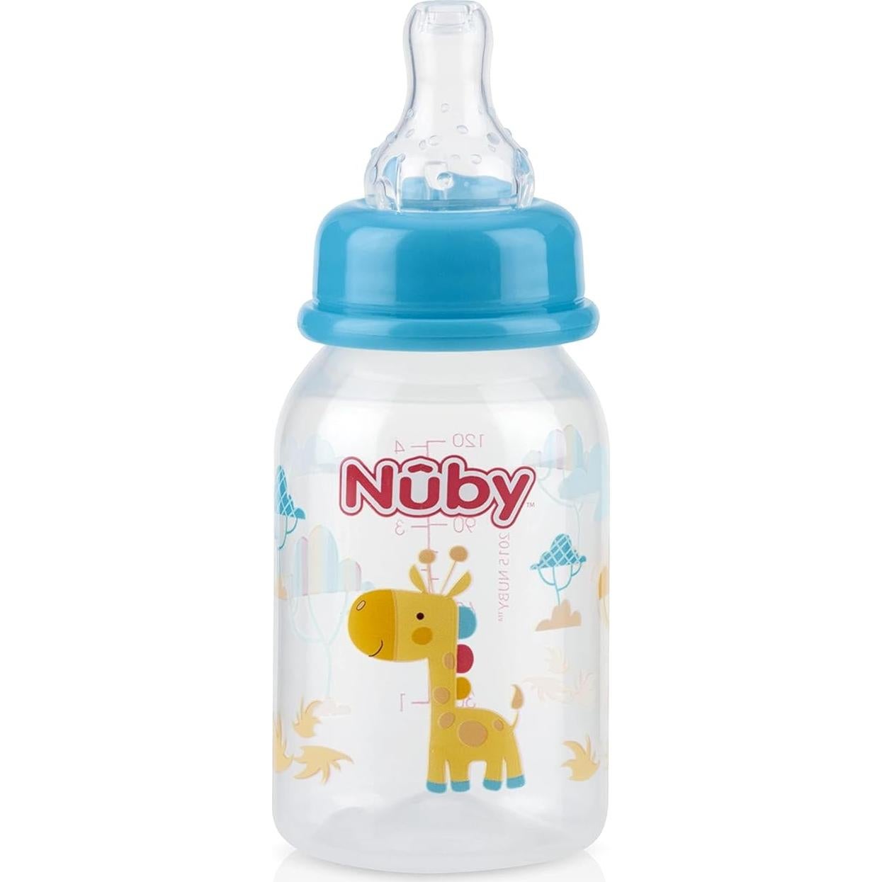 Botella Nuby 4 Onzas Sin Goteo con Pezón Silicona