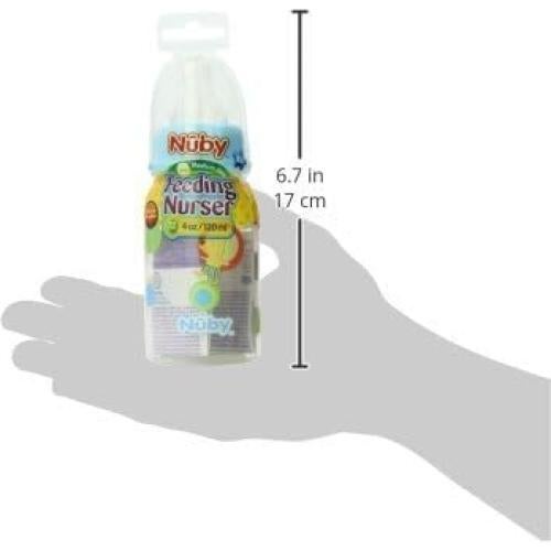 Botella Nuby 4 Onzas Sin Goteo con Pezón Silicona