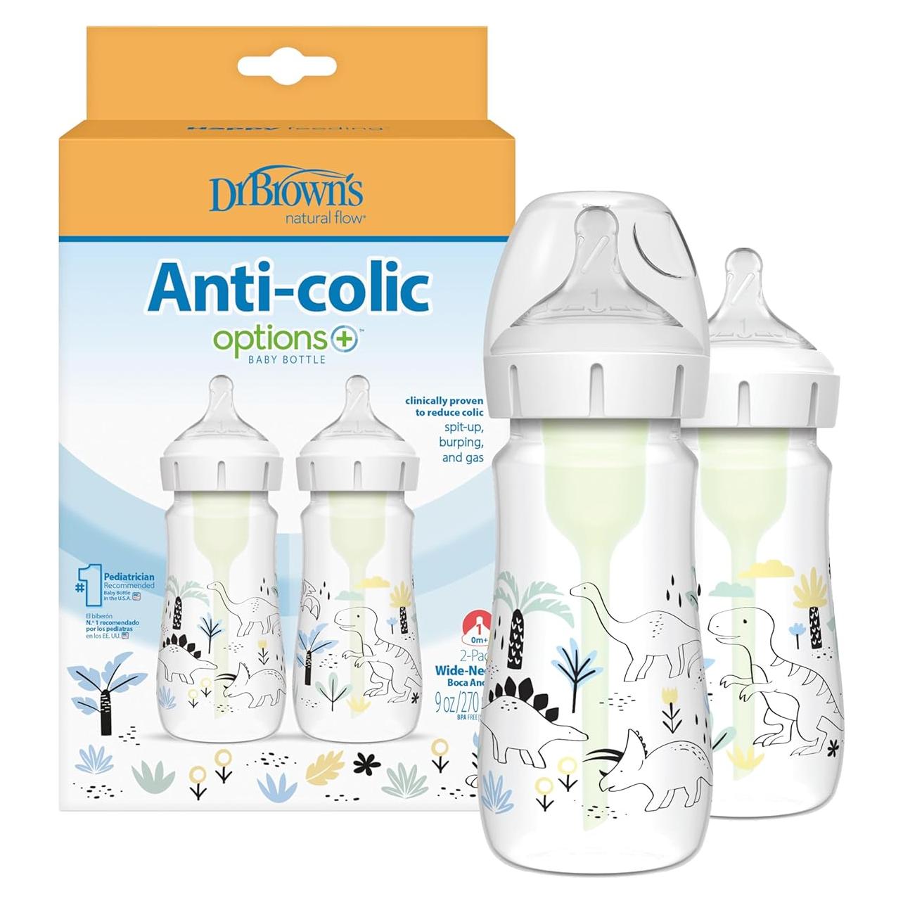 Biberón Anti-Cólico Dr. Brown's 9oz (270mL) 2-Pack Dino
