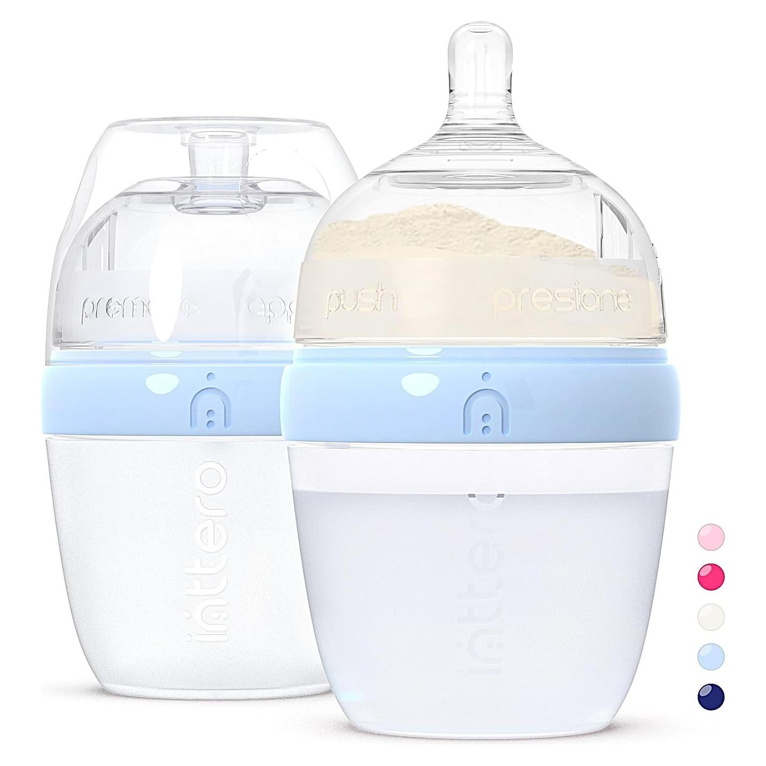 Biberones Anti-Cólico Inttero 6oz (177ml) 2pk Azul