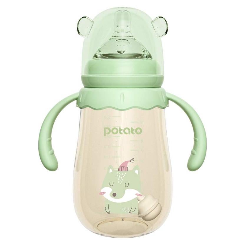 Botella Anti-Cólico PPSU 300ML POTATO Verde con Tetina Silicona