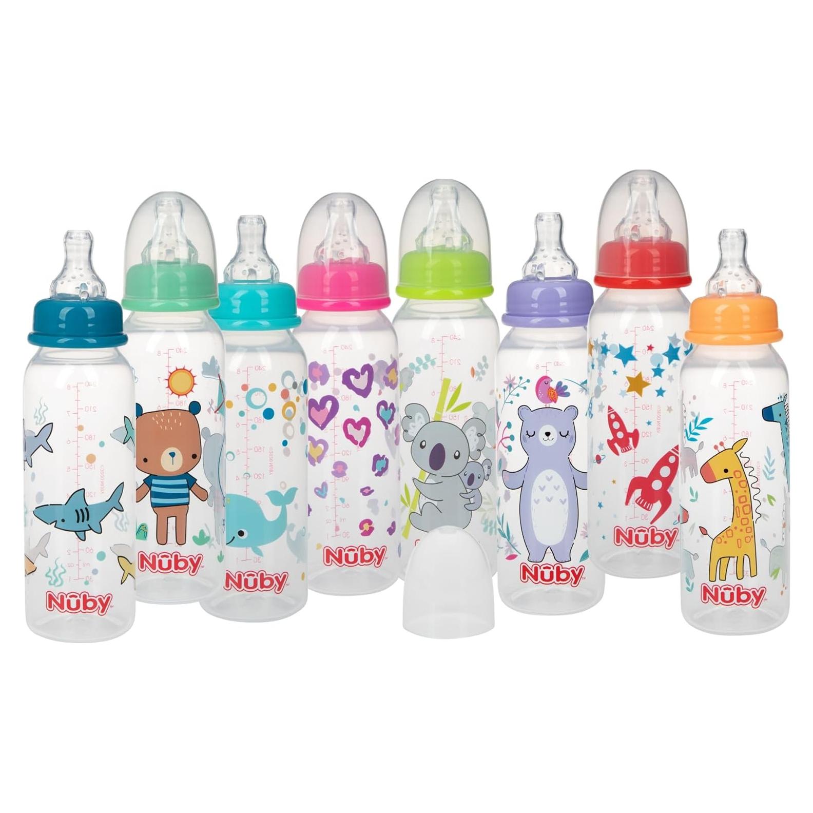 Botella Nuby Sin Goteo 8 Oz (236 ml) Colores Variados