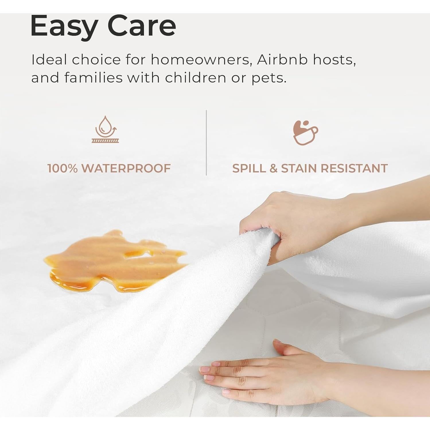 Protector de colchón cuna Comfort Beddings 100% algodón orgánico 71x132cm