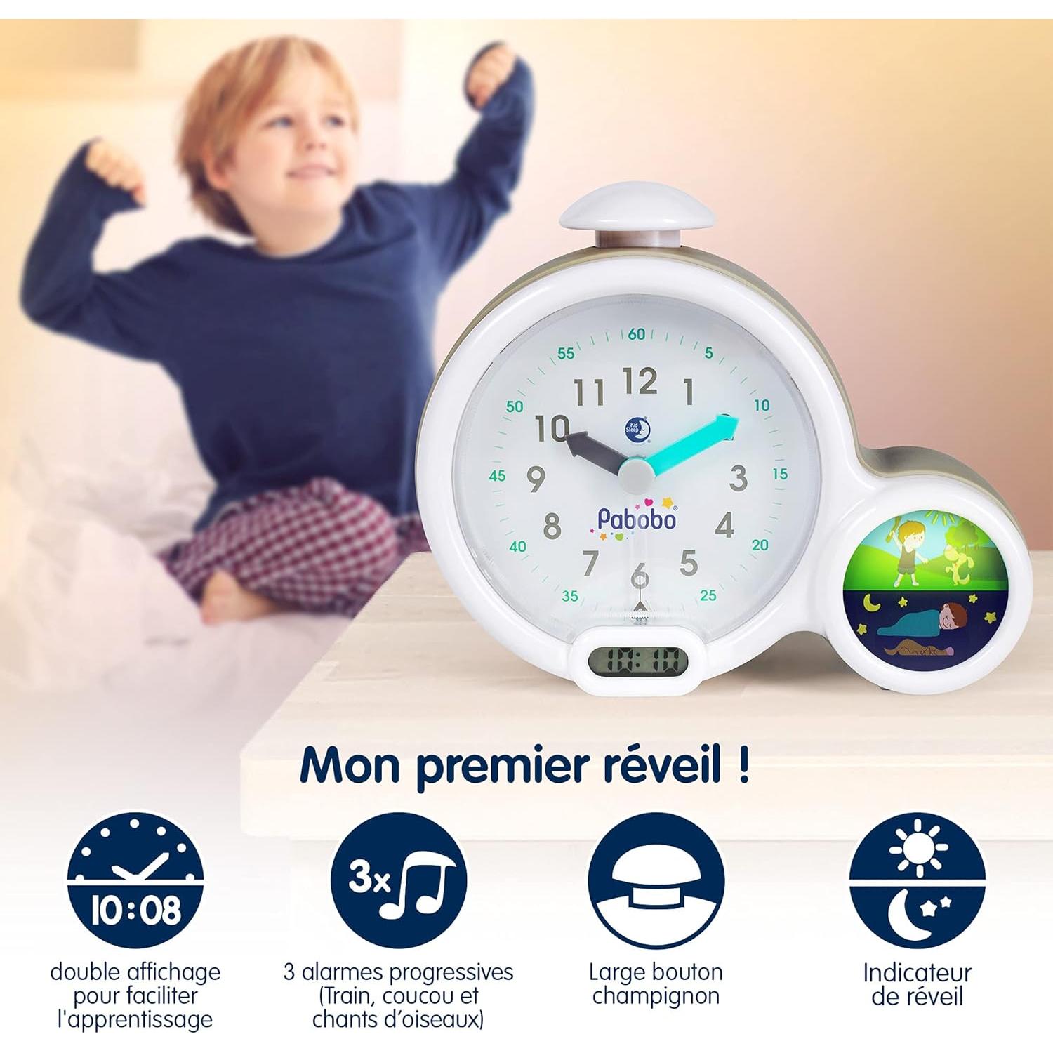 Reloj Despertador Kid'Sleep Pabobo Azul Digital y Analógico