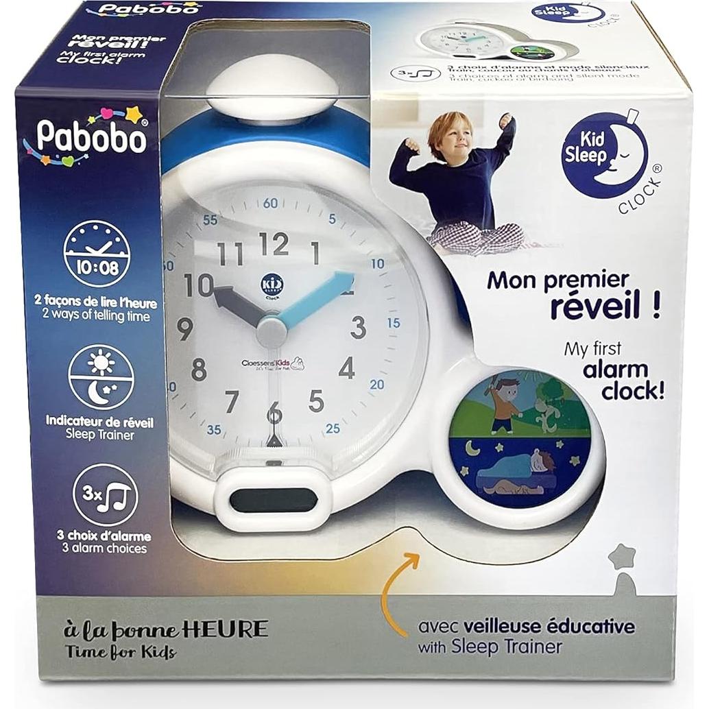 Reloj Despertador Kid'Sleep Pabobo Azul Digital y Analógico