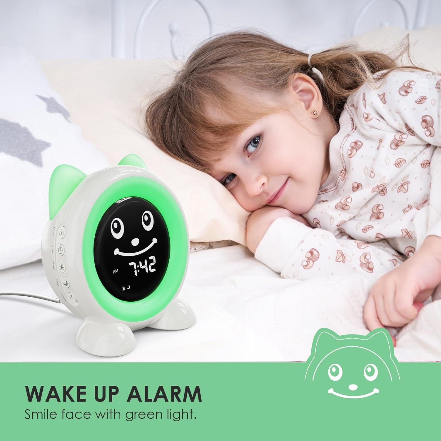 Reloj Despertador Infantil FiveHome con Luz Nocturna y Temporizador