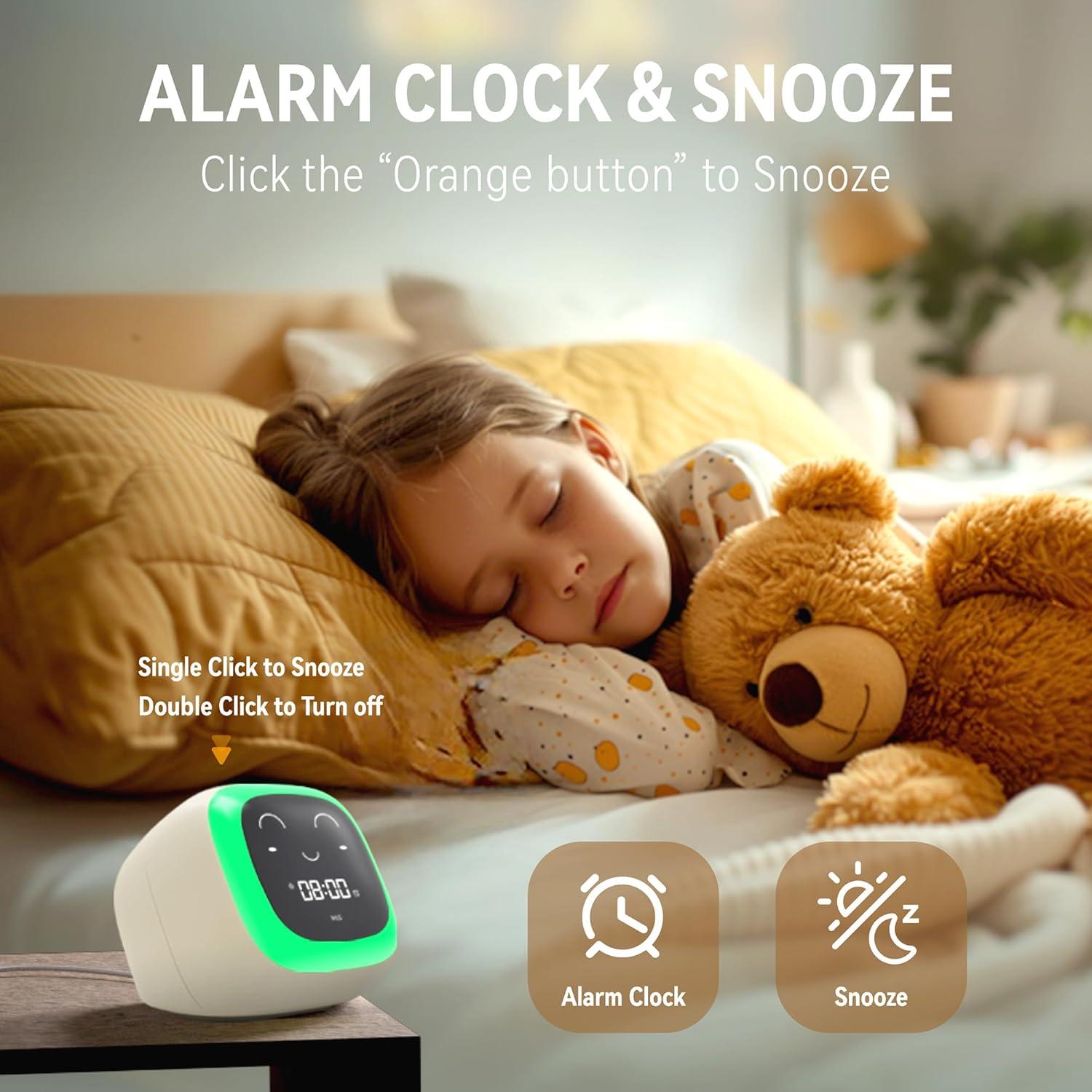 Reloj Despertador Infantil ZUZUKID con Luz Nocturna y Música