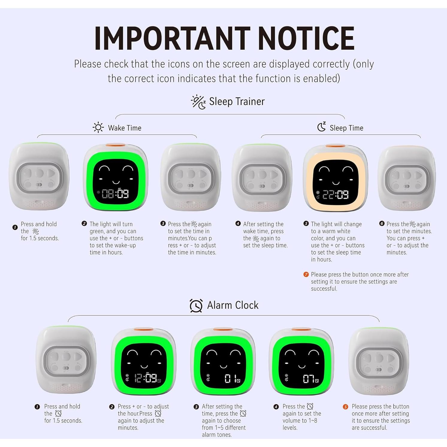 Reloj Despertador Infantil ZUZUKID con Luz Nocturna y Música