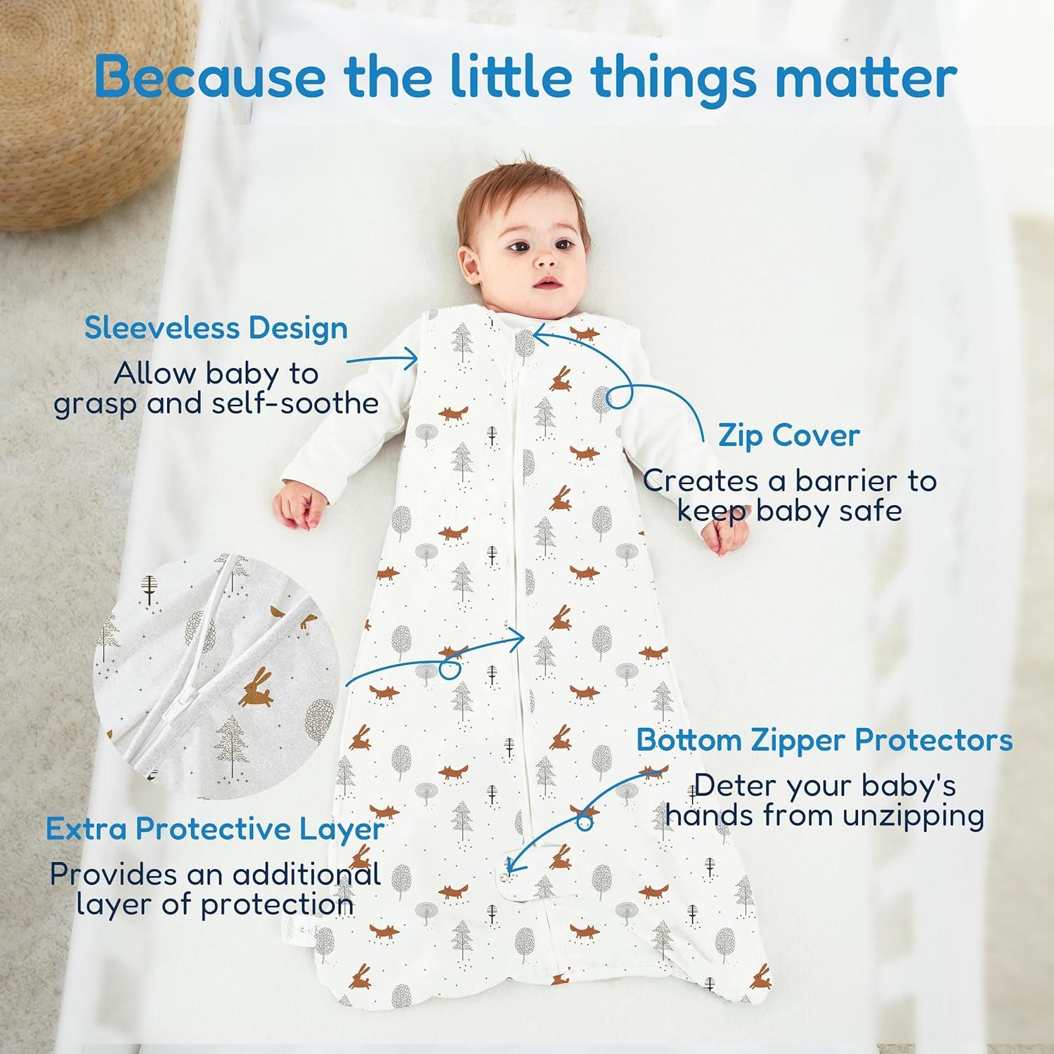 Saco de Sueño TotAha 3-Pack 6-12 Meses 0.5 TOG Unisex