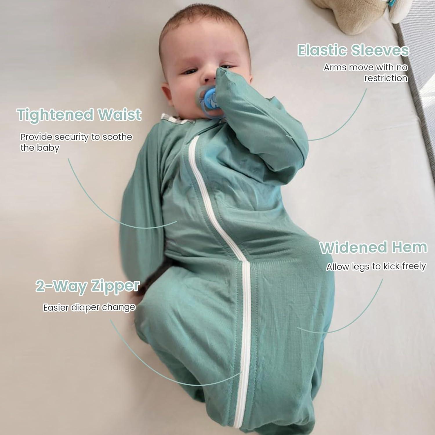 Saco de Sueño ZIGJOY 0.5 Tog Bambú Verde Menta 6-12 Meses