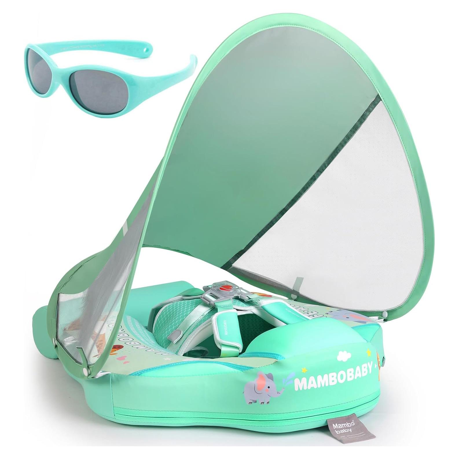 Flotador Mambobaby para Bebés 3-24 Meses con Toldo Verde