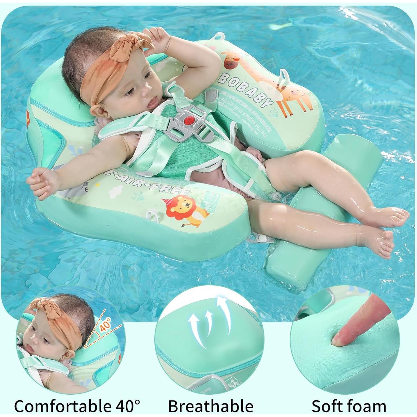 Flotador Mambobaby para Bebés 3-24 Meses con Toldo Verde
