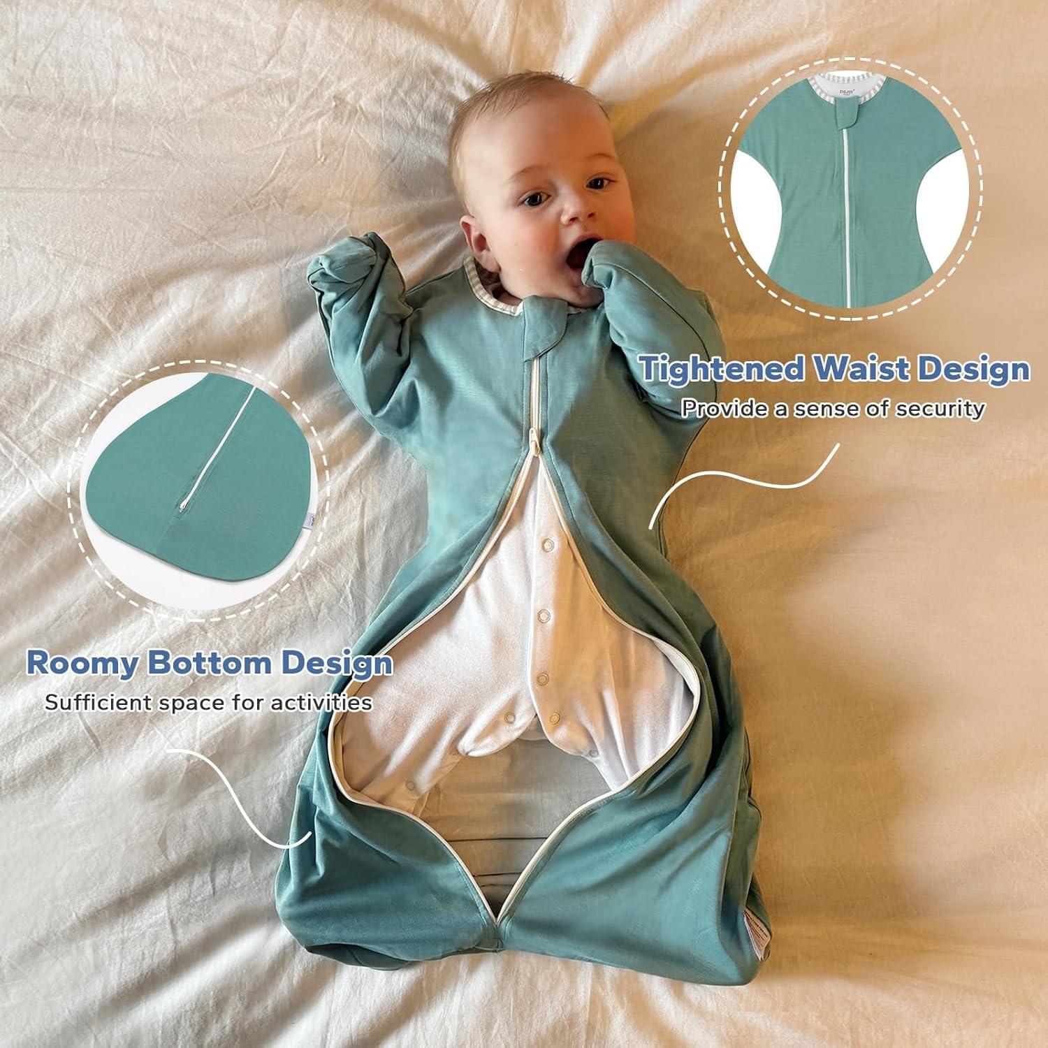 Saco de Sueño ZIGJOY 1.0 Tog Bambú Verde Menta 6-12 Meses