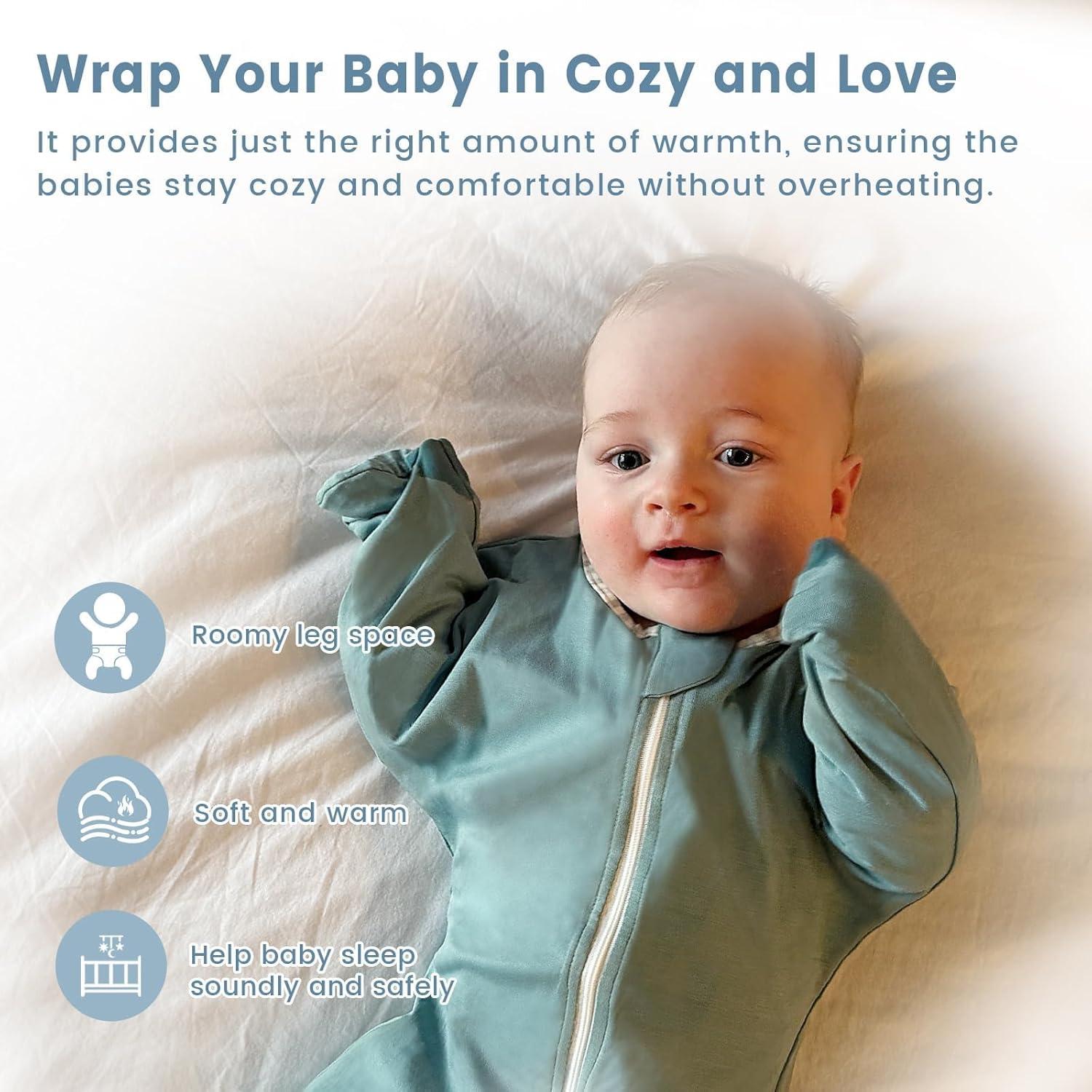 Saco de Sueño ZIGJOY 1.0 Tog Bambú Verde Menta 6-12 Meses