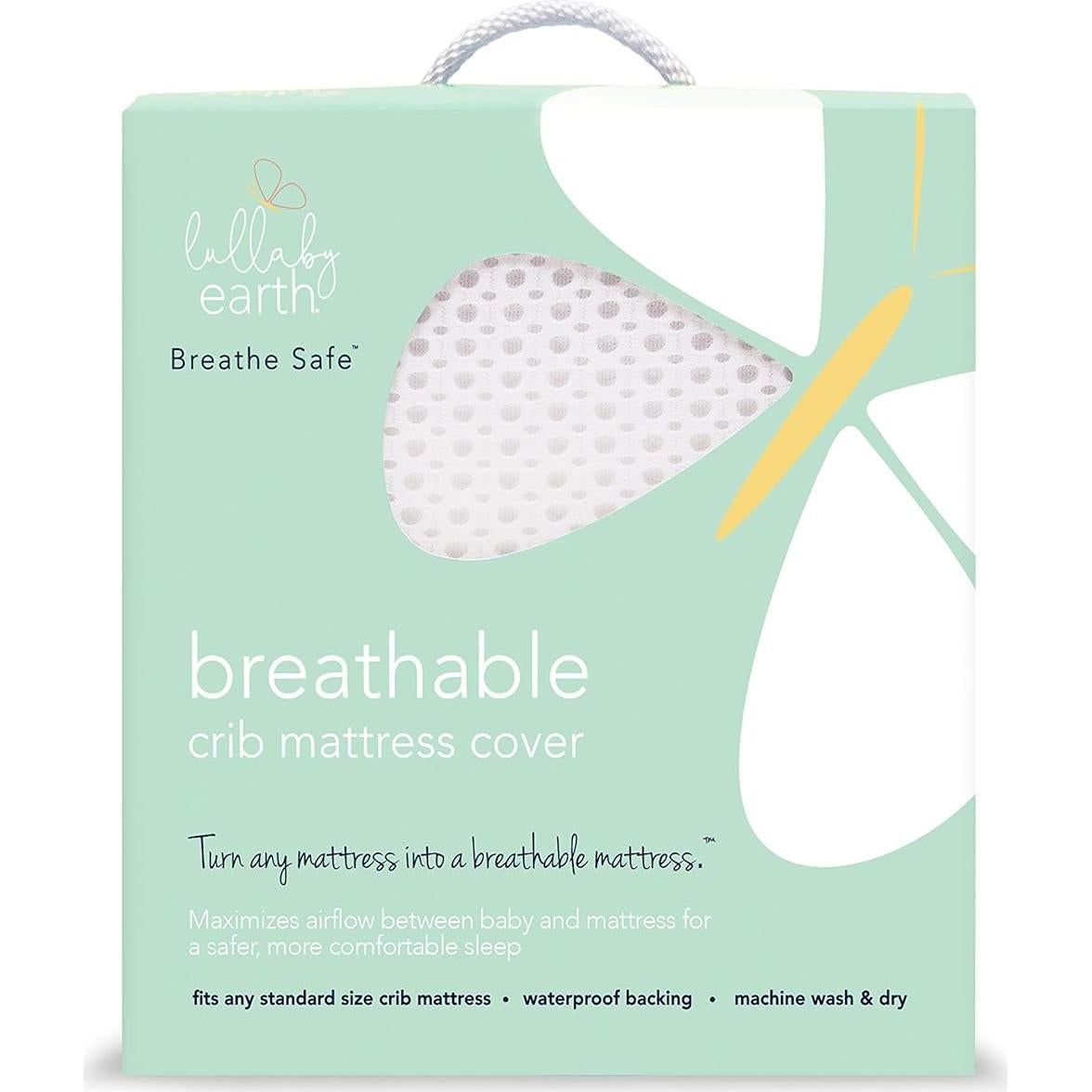 Almohadilla de Colchón Transpirable Lullaby Earth Blanca 132x71 cm