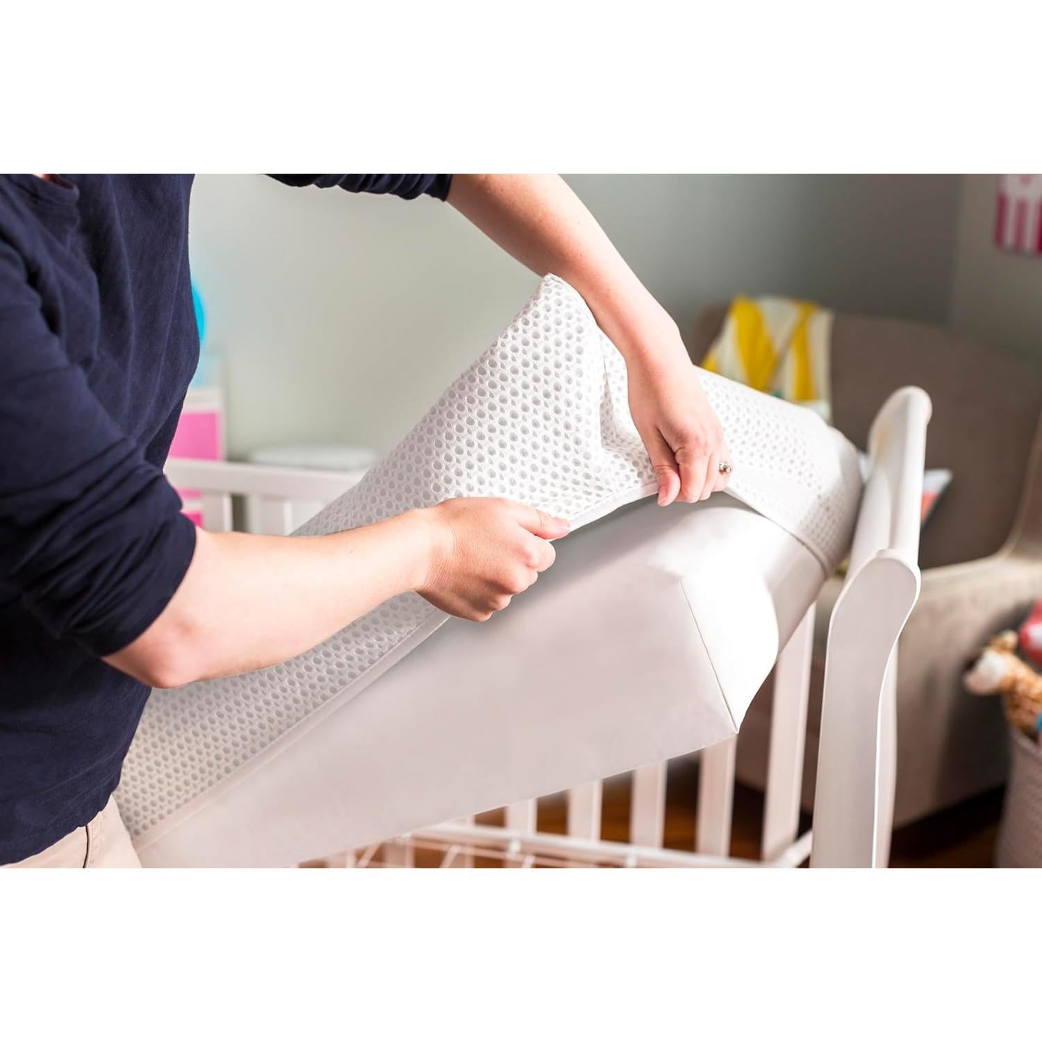 Almohadilla de Colchón Transpirable Lullaby Earth Blanca 132x71 cm