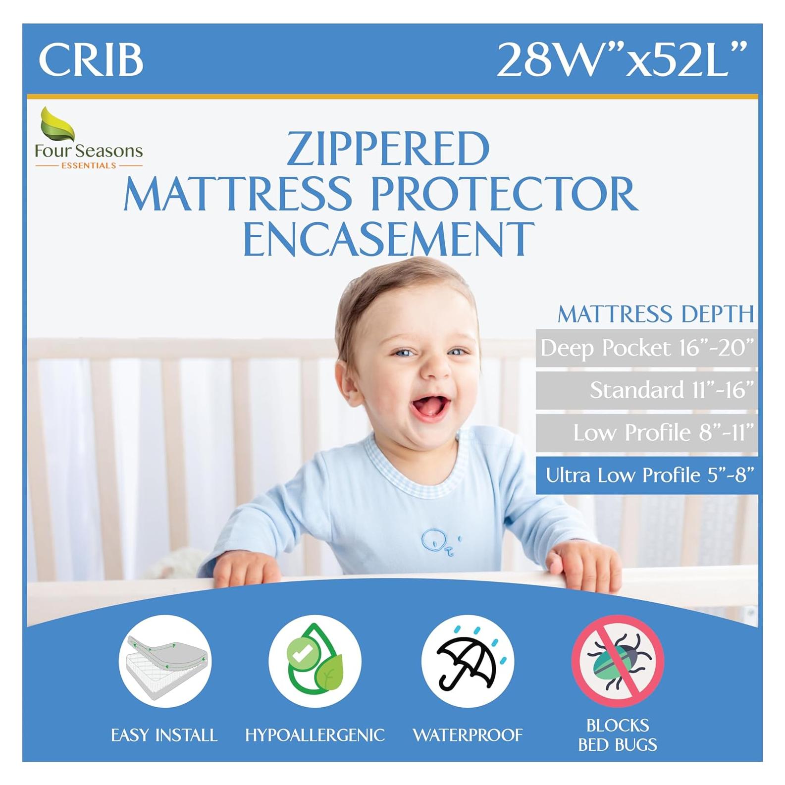 Protector de Colchón Cuna Four Seasons Essentials 71x132 cm