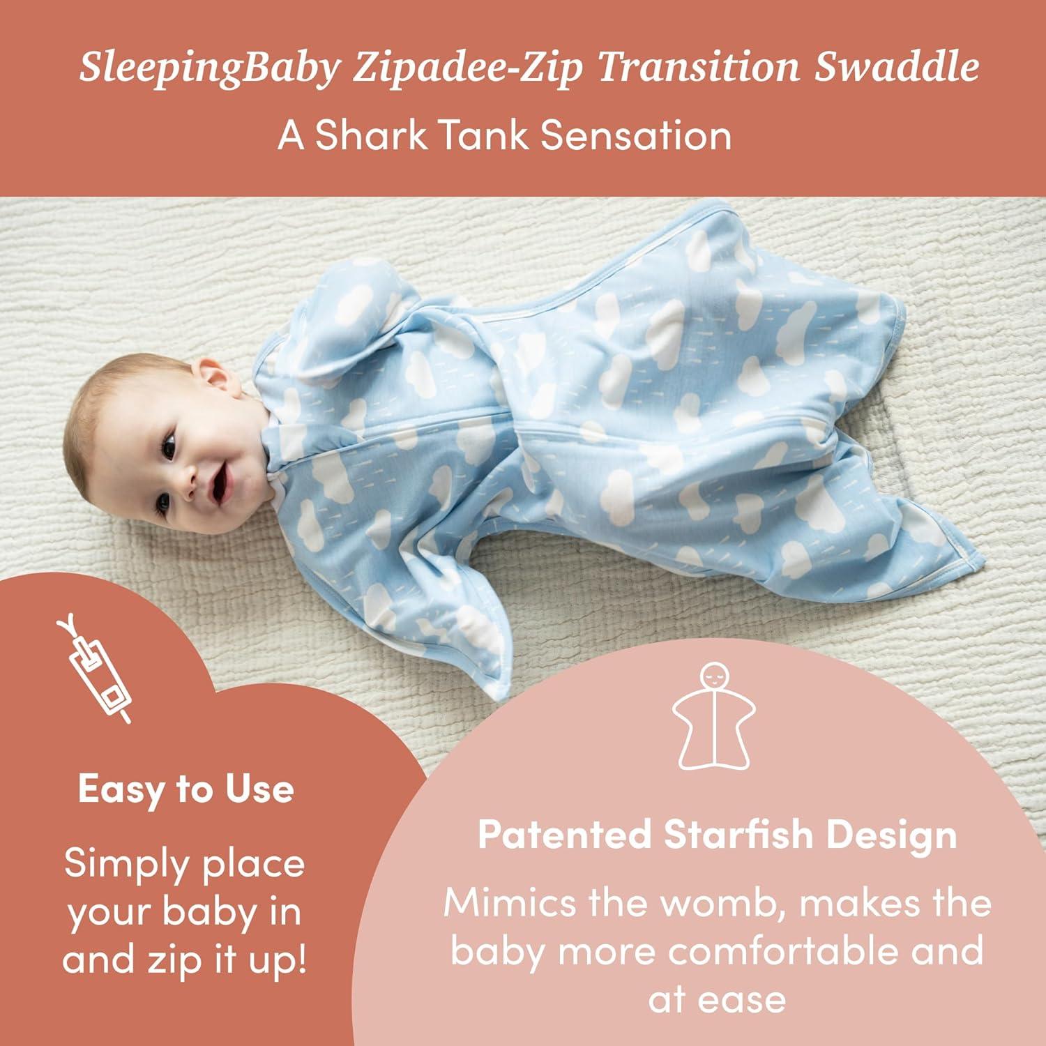 Sleeping Baby Zipadee-Zip Swaddle y Snuggle Strap Unisex