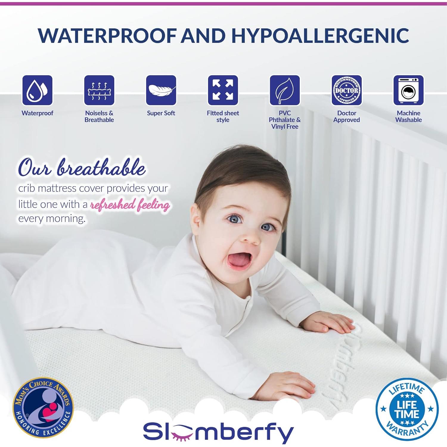 Protector de Colchón Impermeable Slumberfy Cuna Mini 68.6x99.1 cm