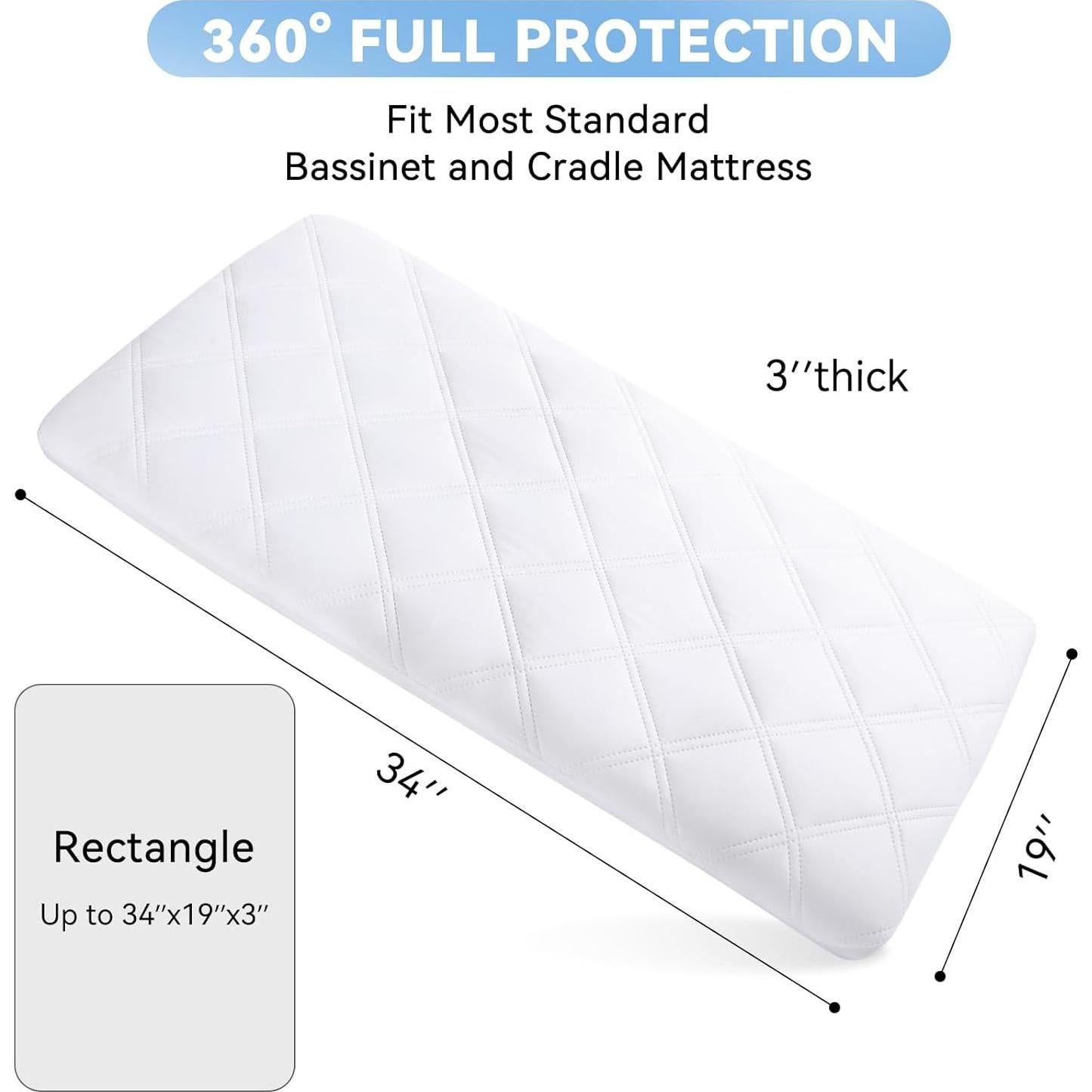 Funda de colchón impermeable Yoofoss 86x48 cm - Paquete de 2