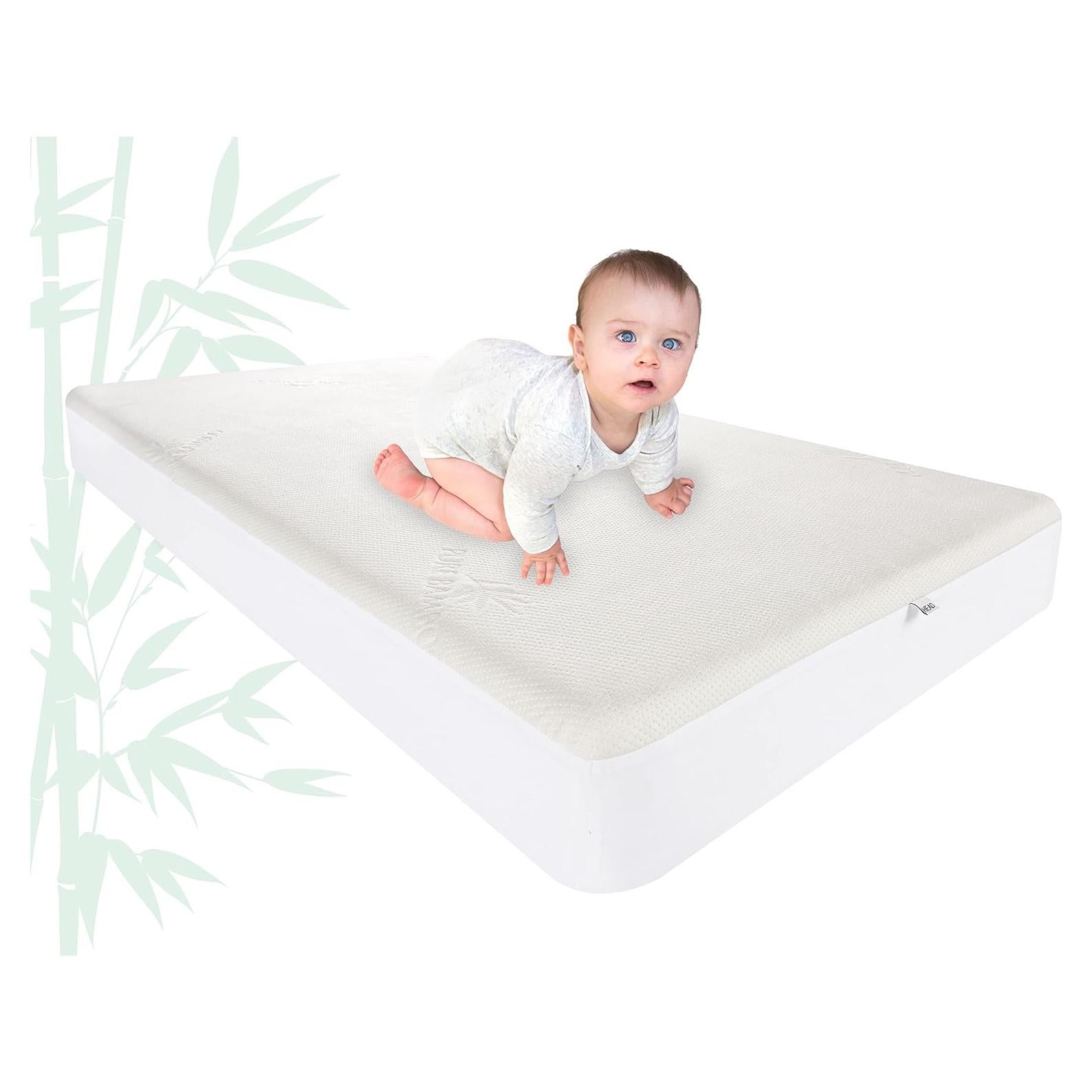 Protector de Colchón de Cuna Pure Bamboo 132x71 cm Impermeable
