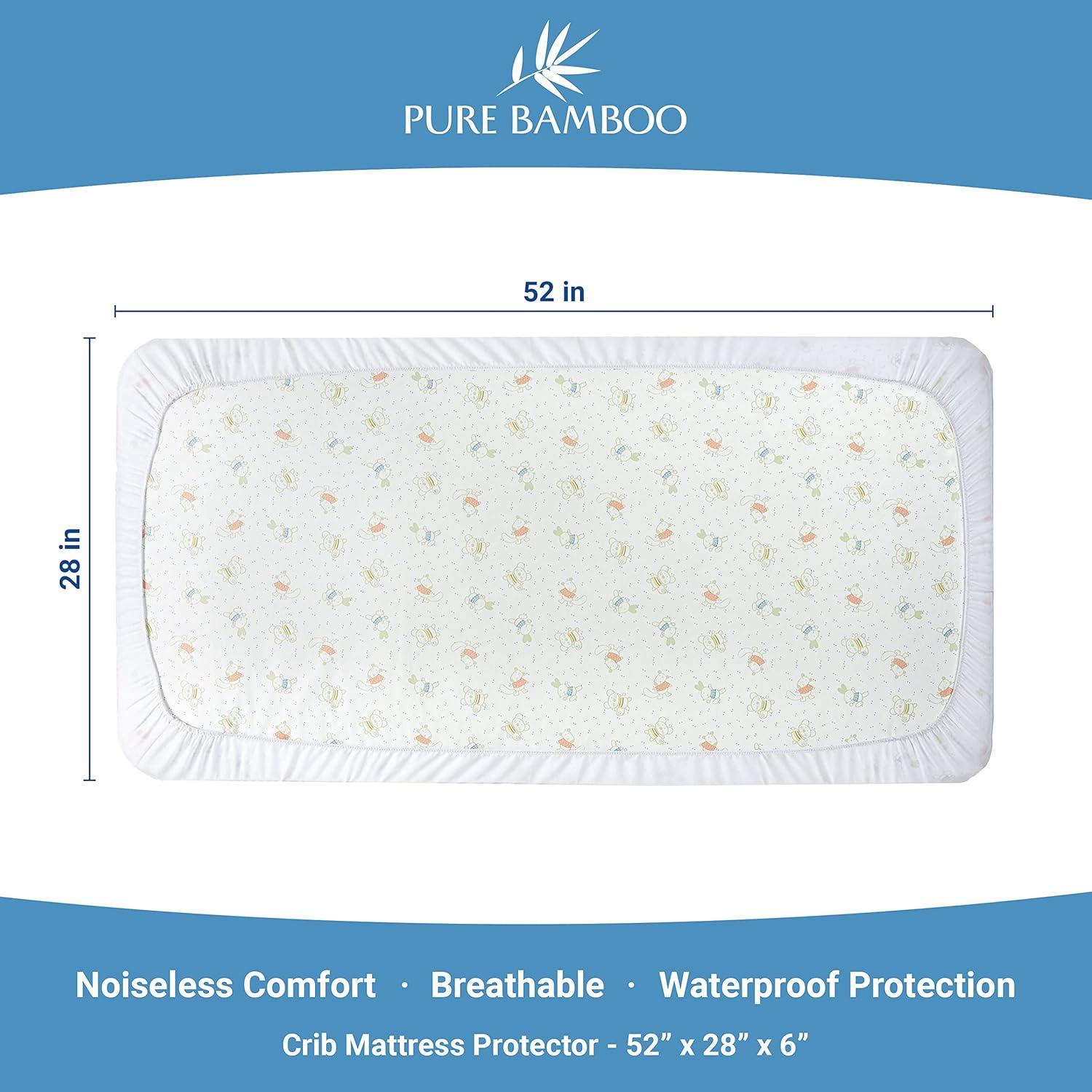 Protector de Colchón de Cuna Pure Bamboo 132x71 cm Impermeable