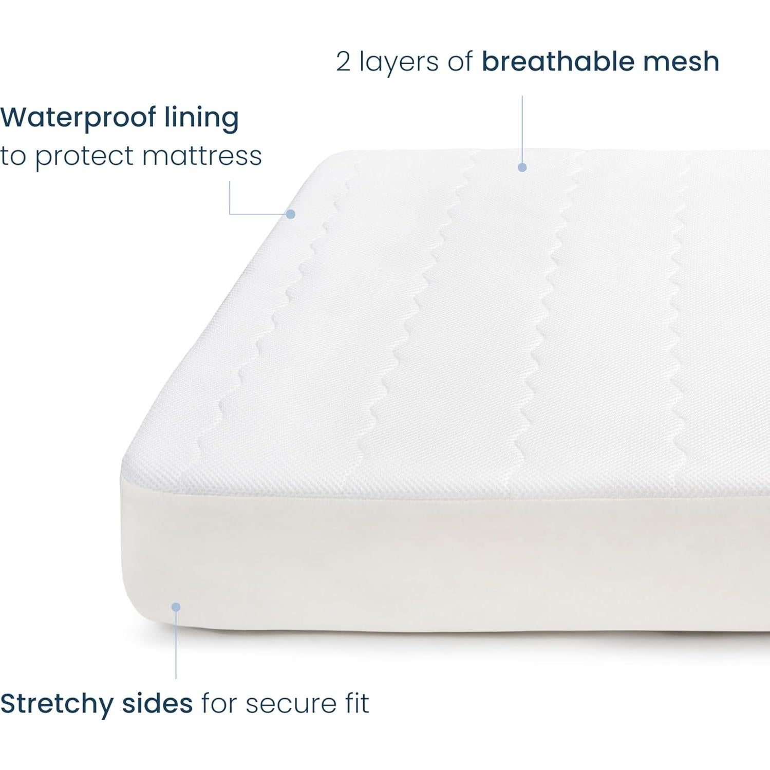 Funda de Colchón para Cuna HALO Transpirable Impermeable 71x133 cm