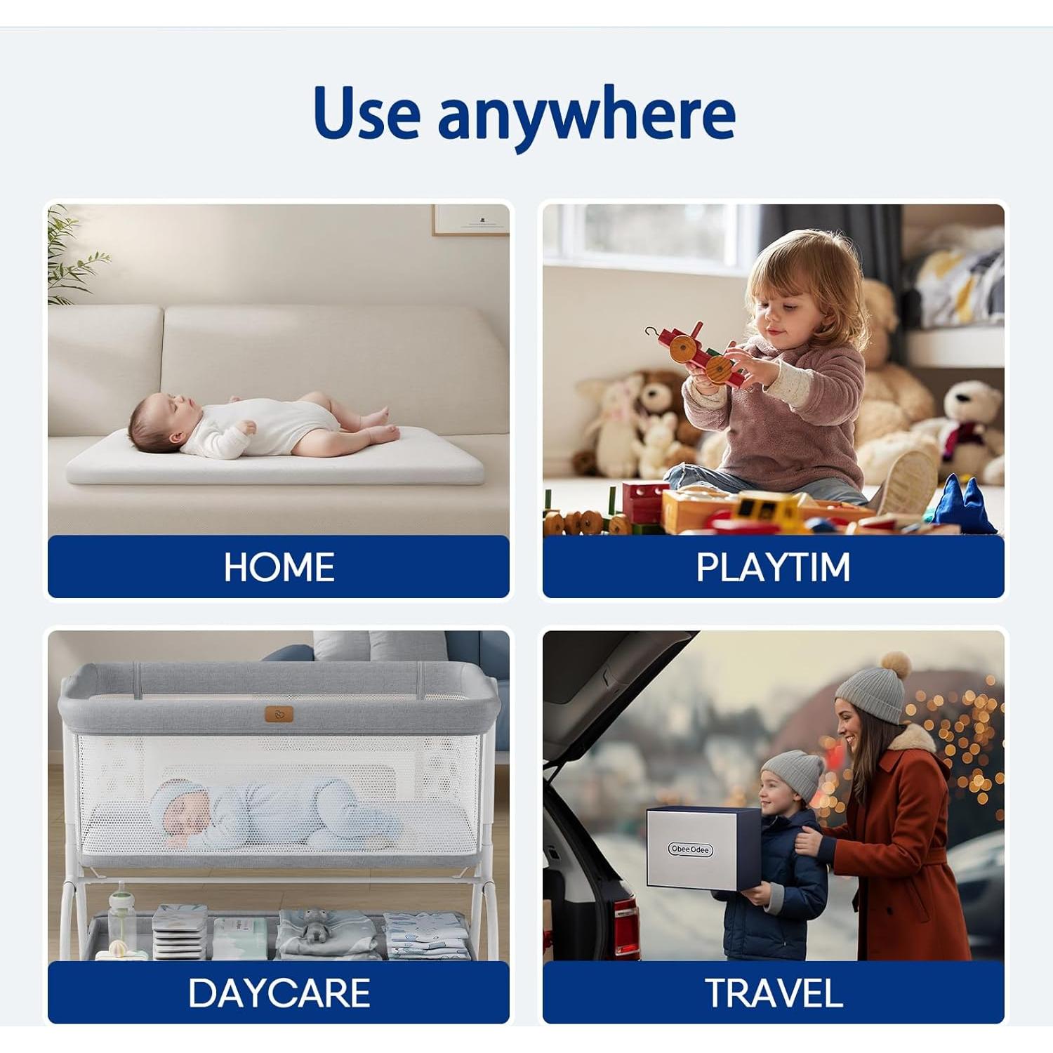 Colchón para cuna mini Obee Odee 83.82x50.8 cm transpirable