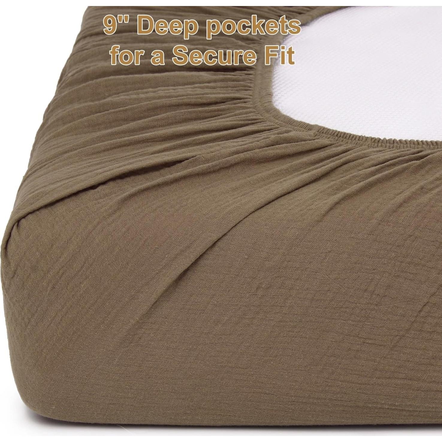 Paquete de 2 Sábanas Ajustables de Muselina Pet Rejoir - Cuna Estándar