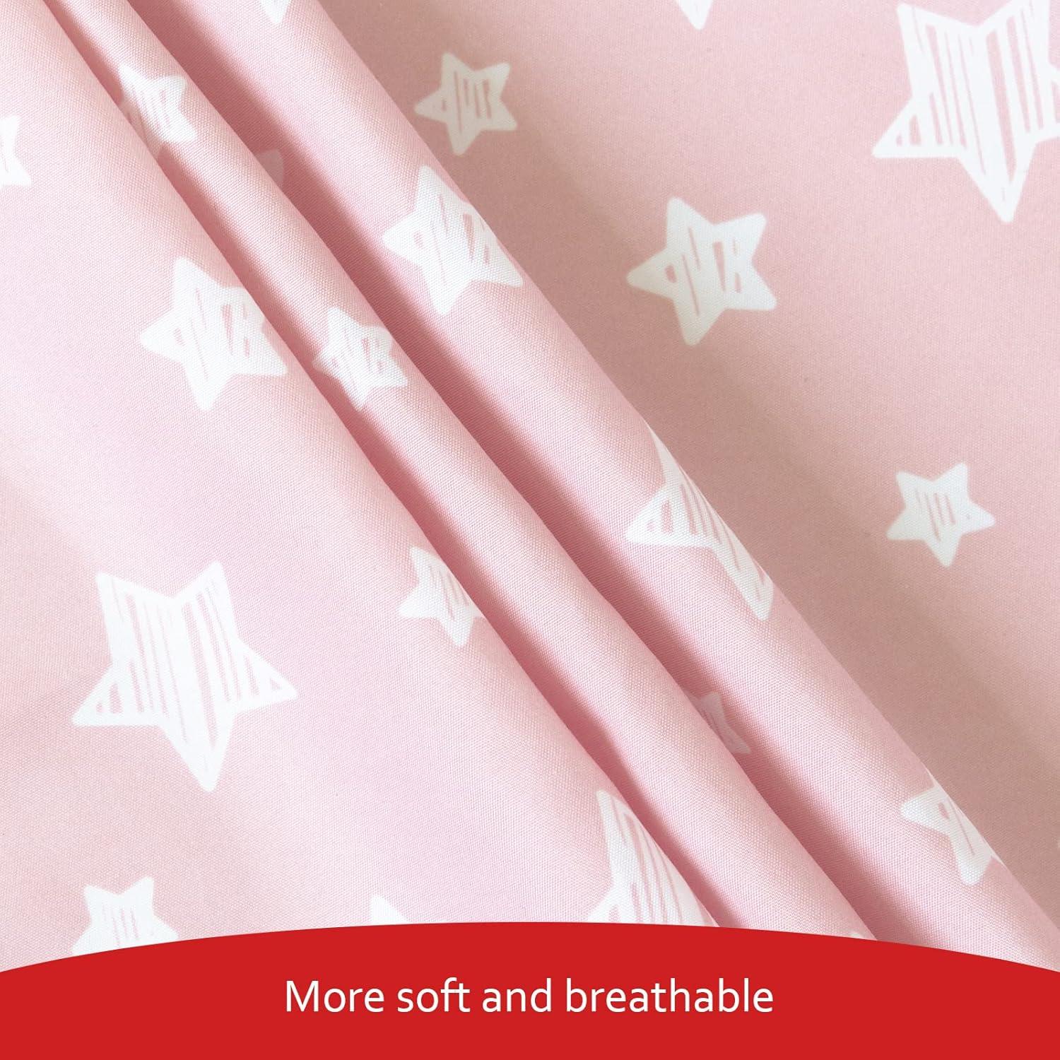 Sábanas para Cuna Moonsea 4 Piezas Ajuste Universal Gris/Rosa