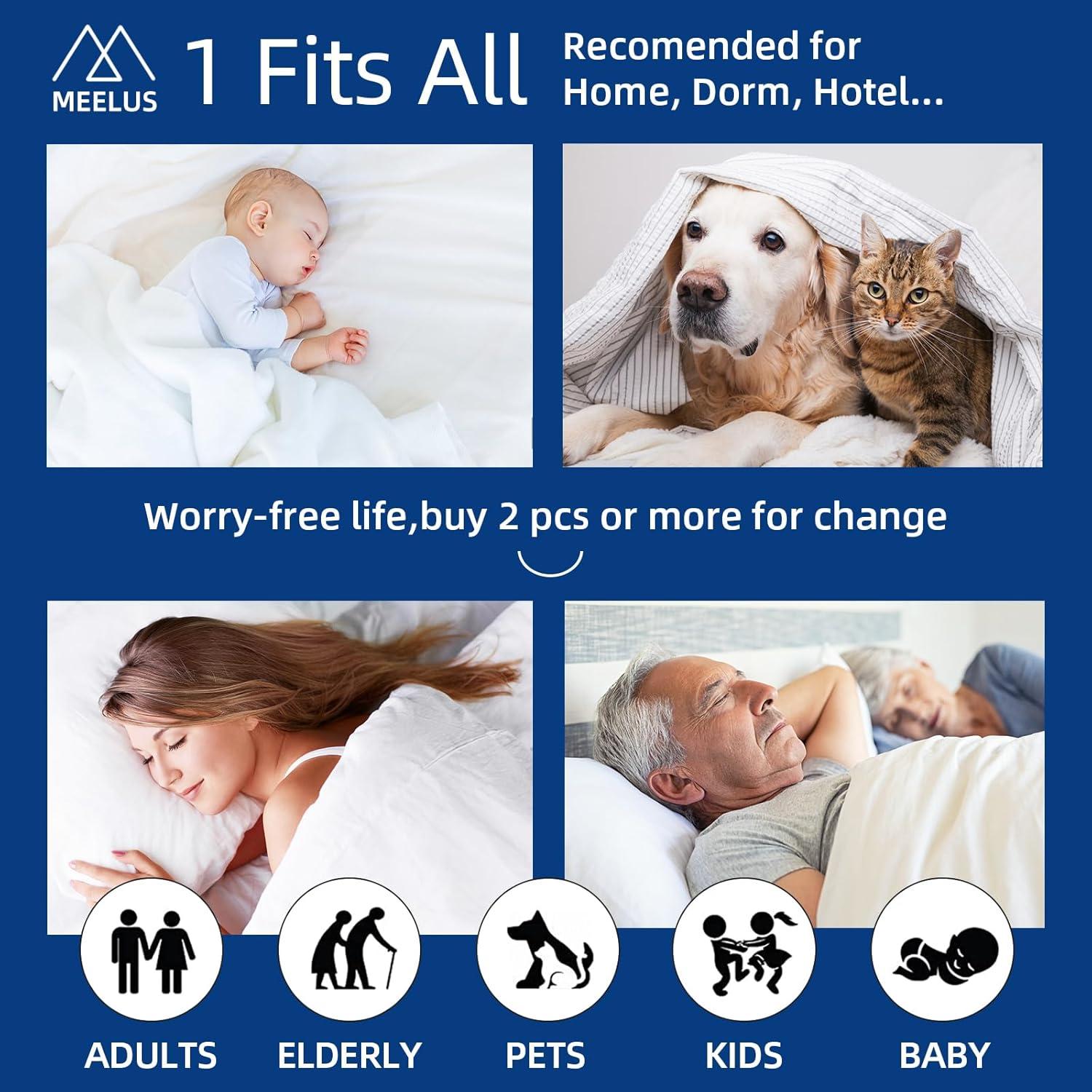 Protector de Colchón Queen MEELUS Impermeable Transpirable 152x203 cm