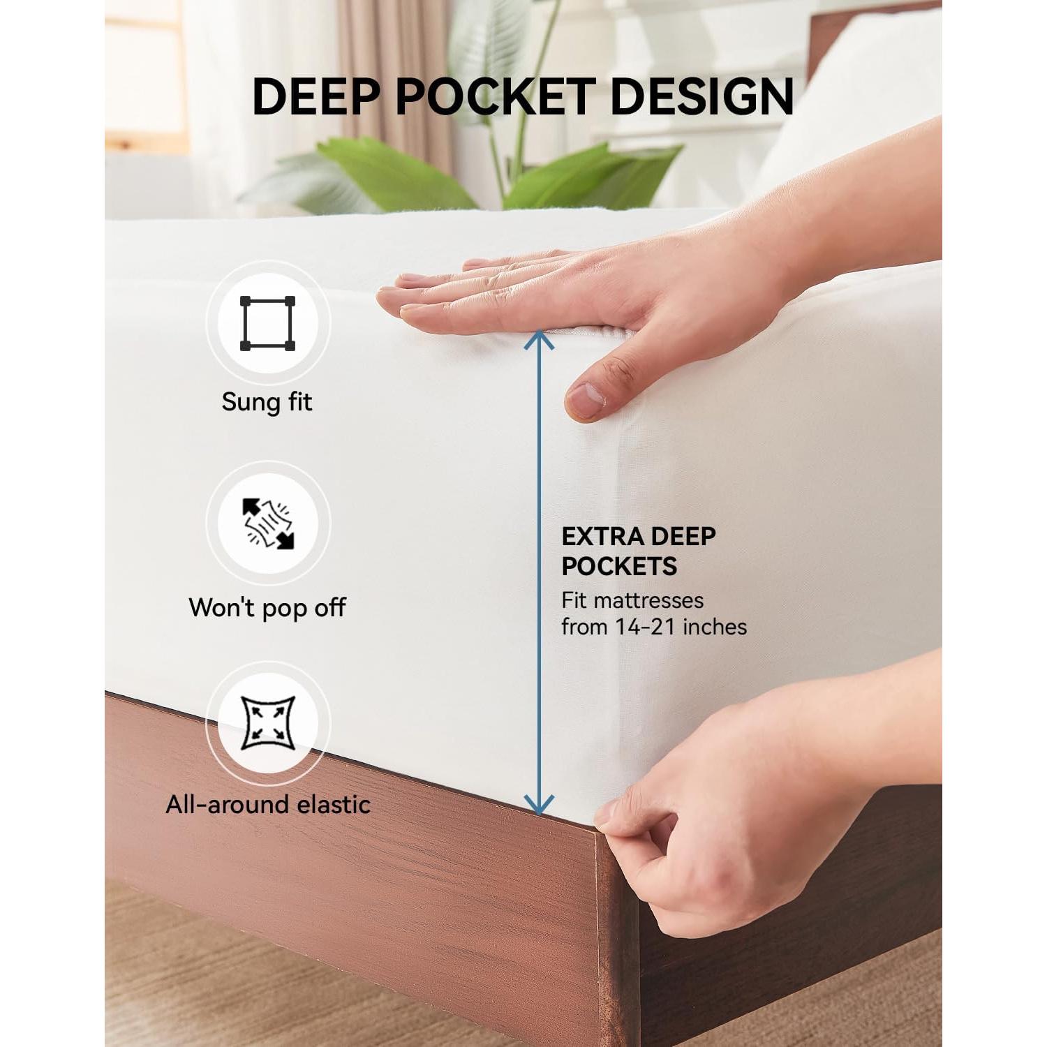 Protector de Colchón King Kmall Impermeable y Transpirable