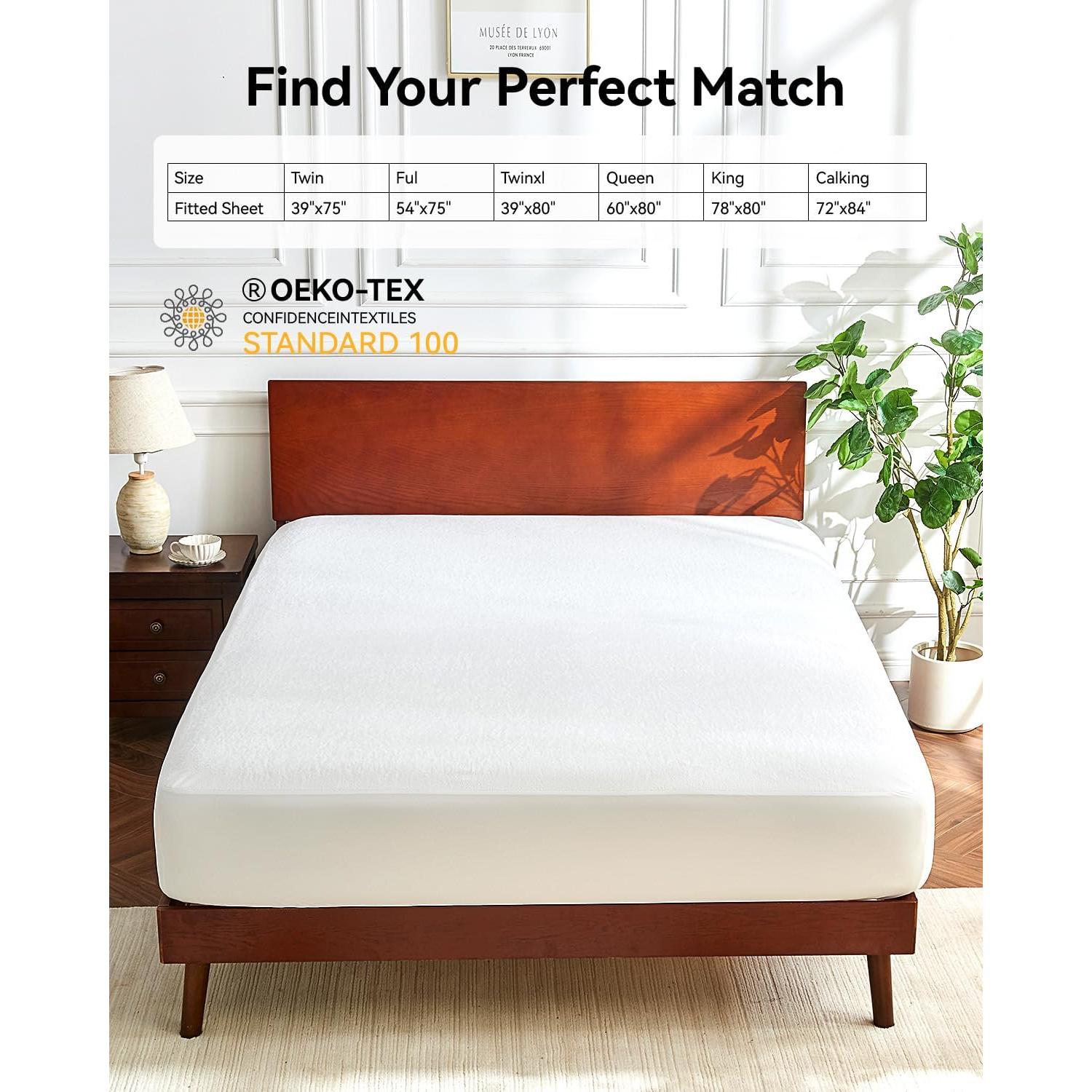 Protector de Colchón King Kmall Impermeable y Transpirable