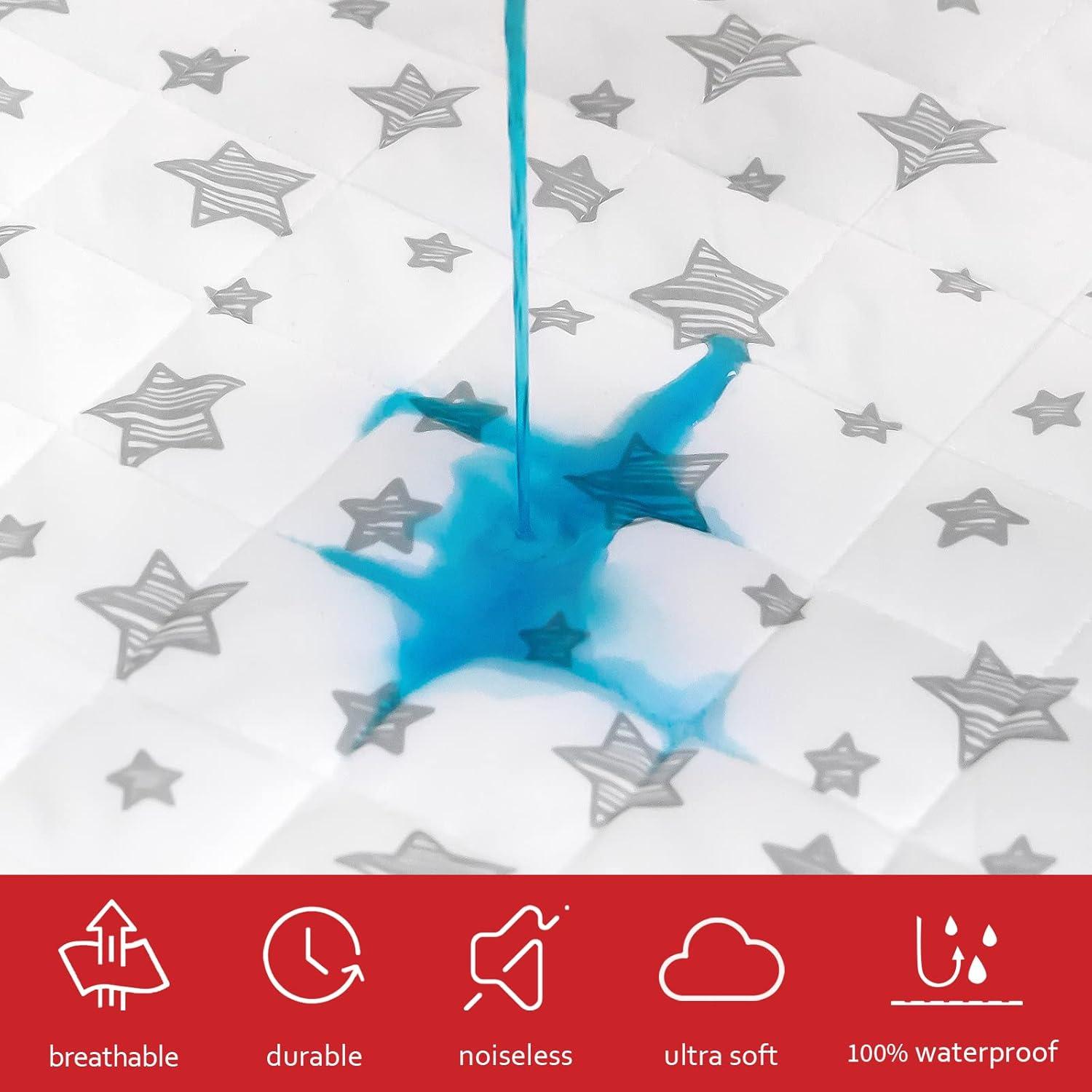 Protector de Colchón de Cuna Impermeable Moonsea 132x71 cm