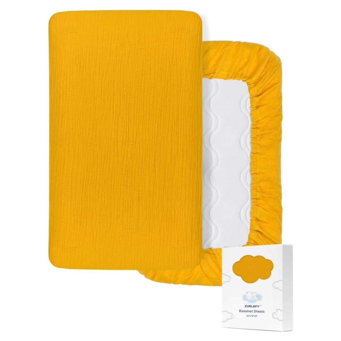 Sábanas para cuna ZURLEFY 81x40 cm Algodón Amarillo