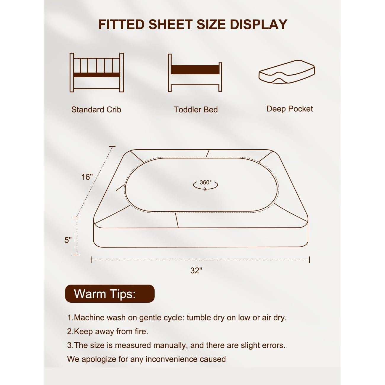 Sábanas para cuna ZURLEFY 81x40 cm Algodón Amarillo