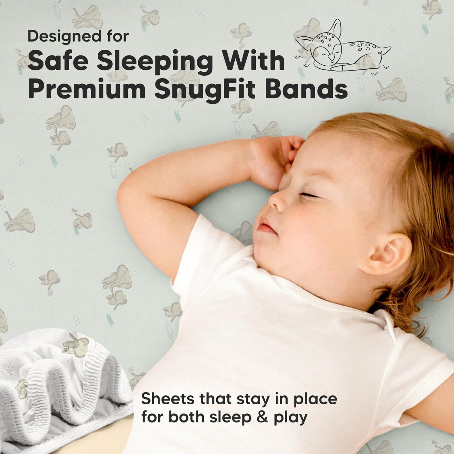 Sábanas Ajustadas para Cuna Mini KeaBabies - 2 Piezas 96.5x66 cm