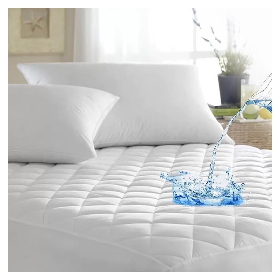 Protector de Colchón Acolchado Abstracto Impermeable 112x191 cm