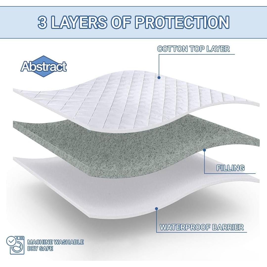 Protector de Colchón Acolchado Abstracto Impermeable 112x191 cm