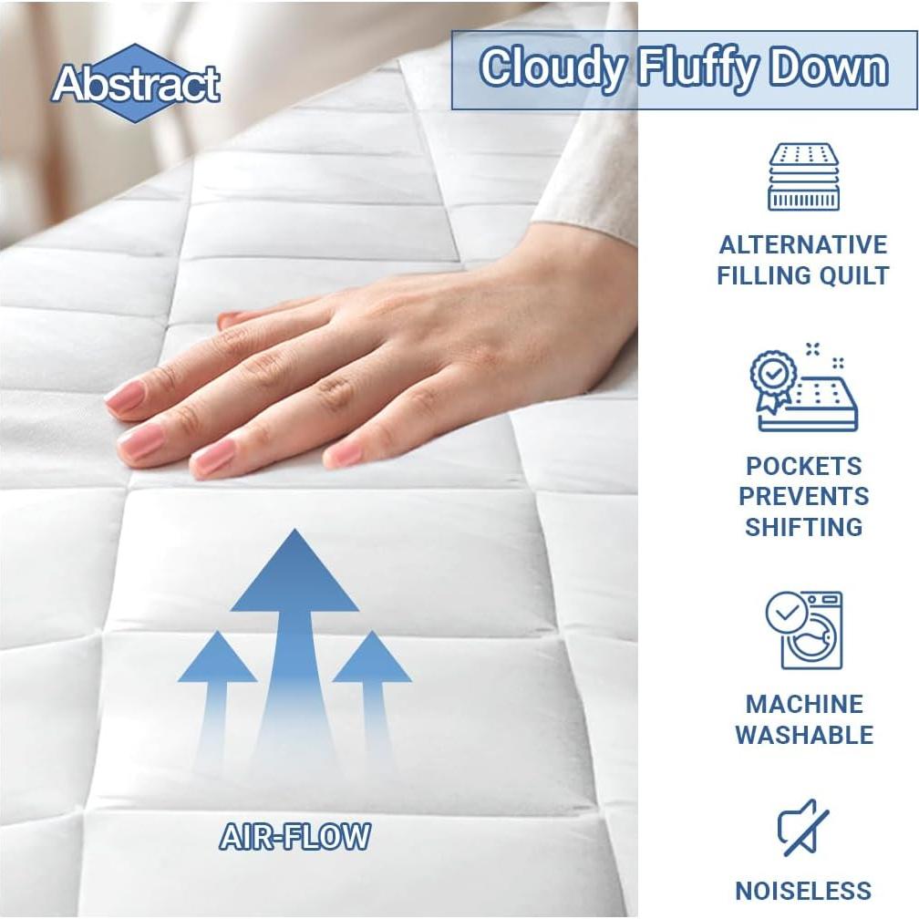 Protector de Colchón Acolchado Abstracto Impermeable 112x191 cm