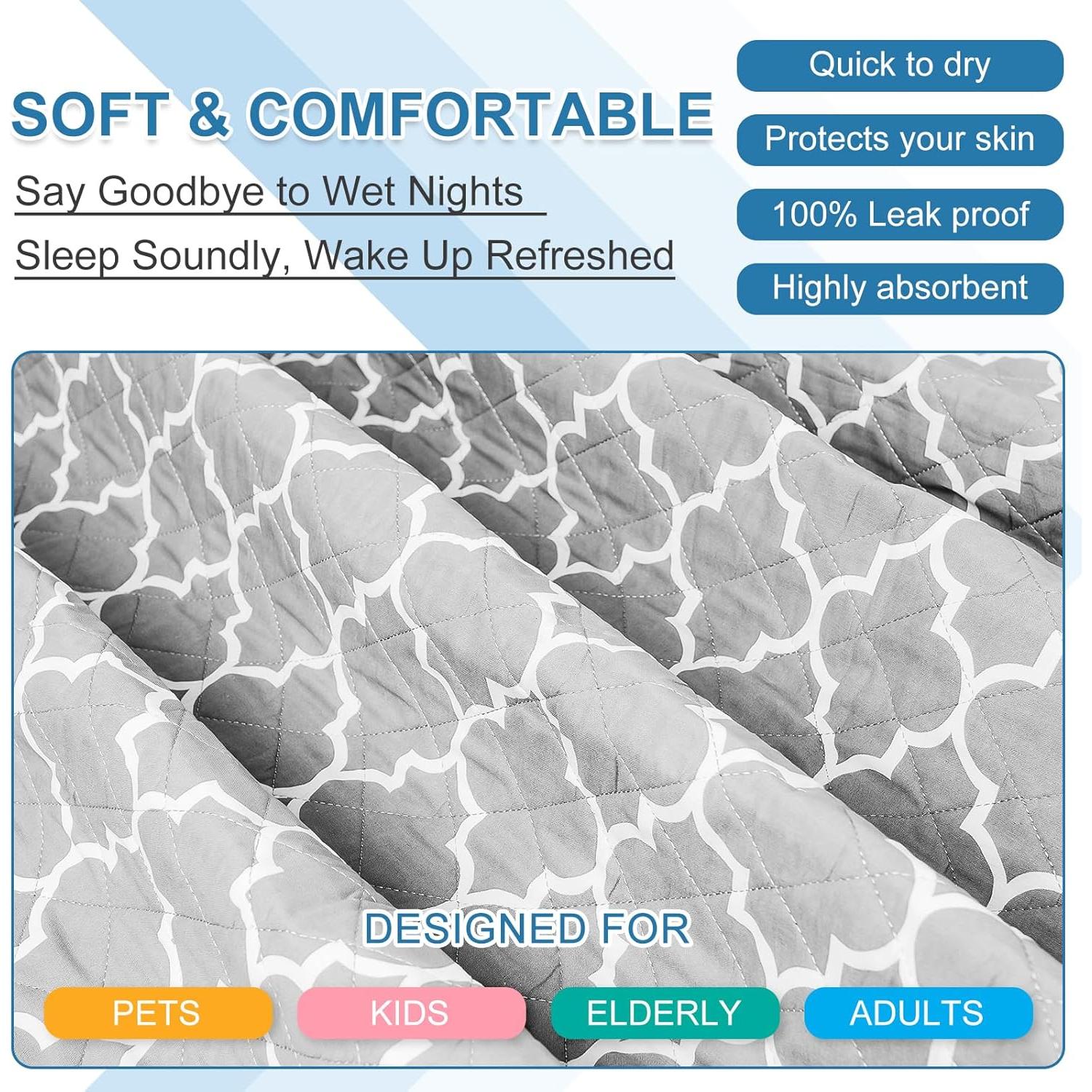 Almohadillas Lavables OUTCREATOR 86x142 cm Paquete de 2 Gris