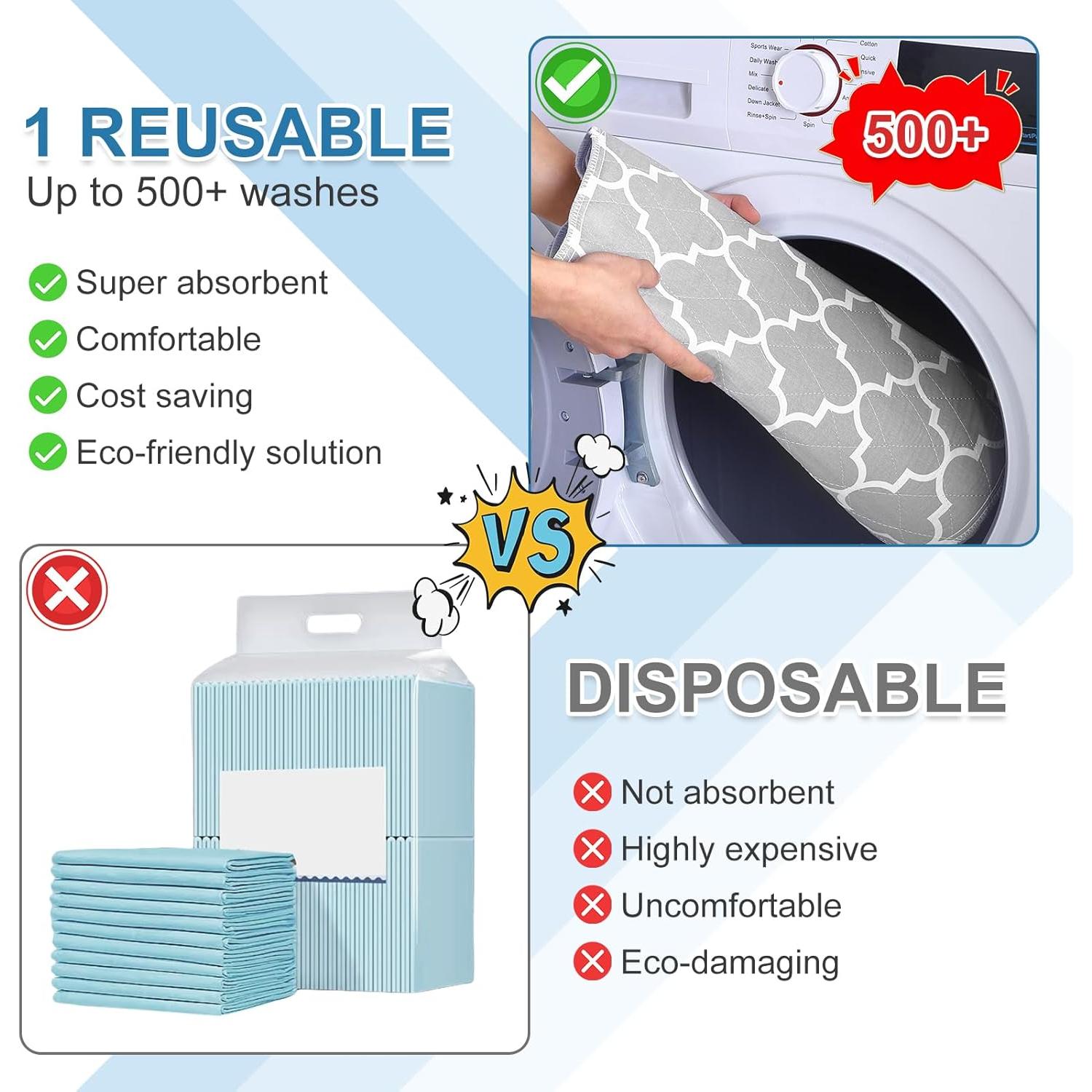 Almohadillas Lavables OUTCREATOR 86x142 cm Paquete de 2 Gris