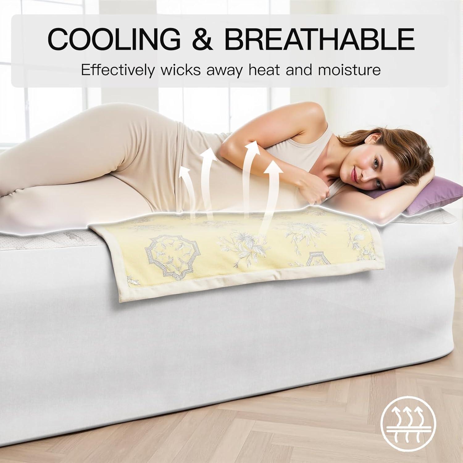 Protector de Colchón CHILLSUN Queen Hipoalergénico Blanco