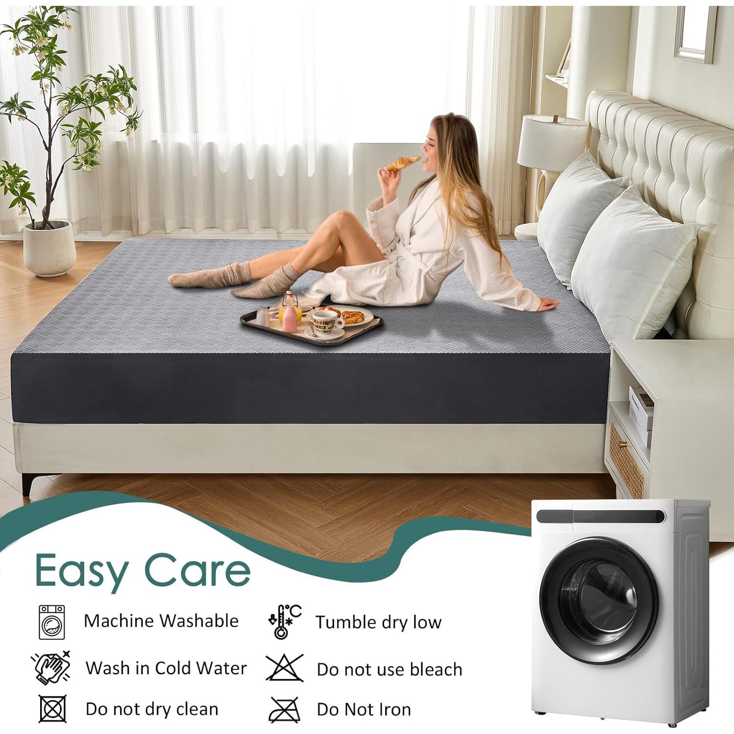 Protector de Colchón Completo Inooro Impermeable 190.5x137.2cm