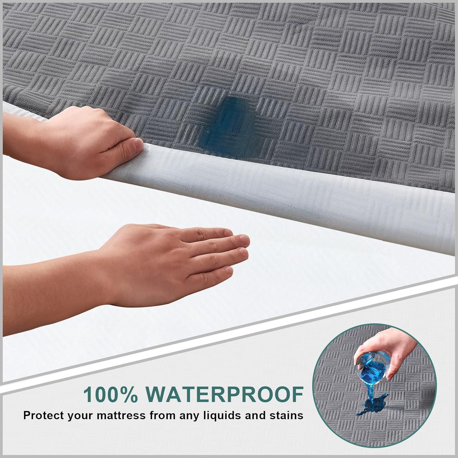 Protector de Colchón Completo Inooro Impermeable 190.5x137.2cm