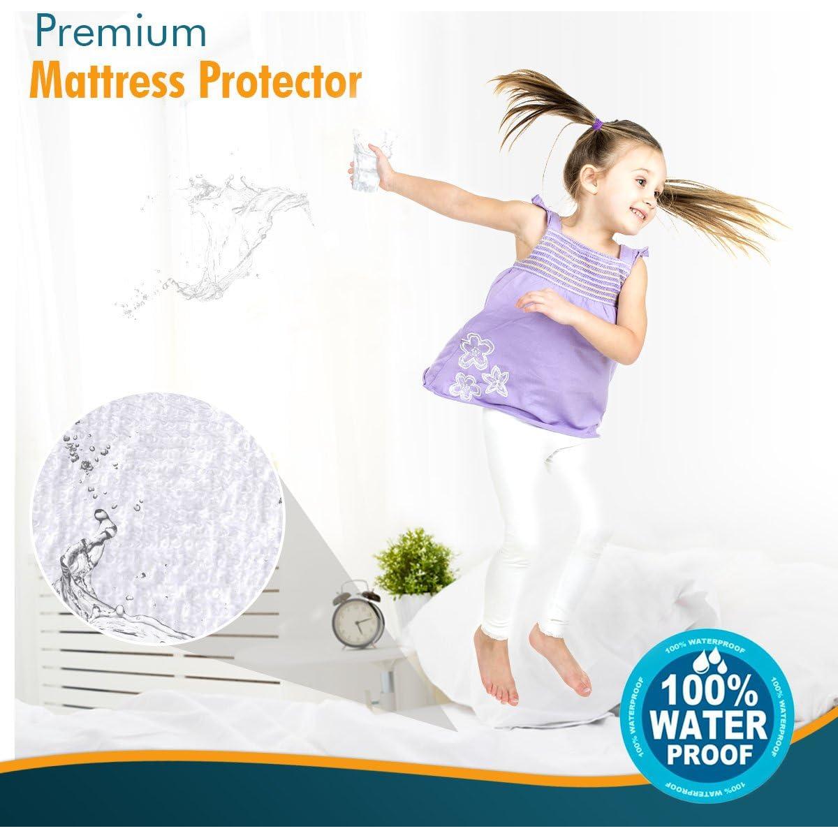 Protector de Colchón PlushDeluxe Cuna 100% Impermeable Algodón